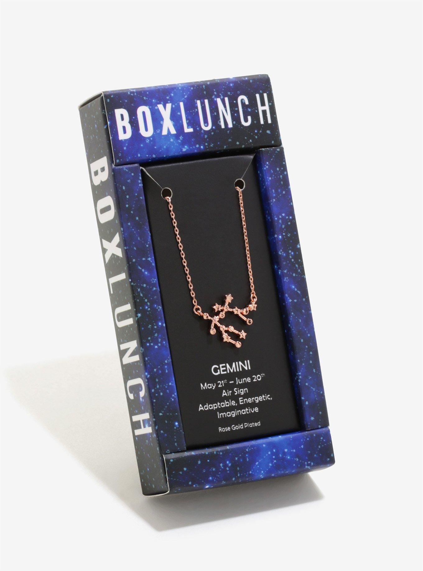 Rose Gold Gemini Zodiac Constellation Necklace, , alternate
