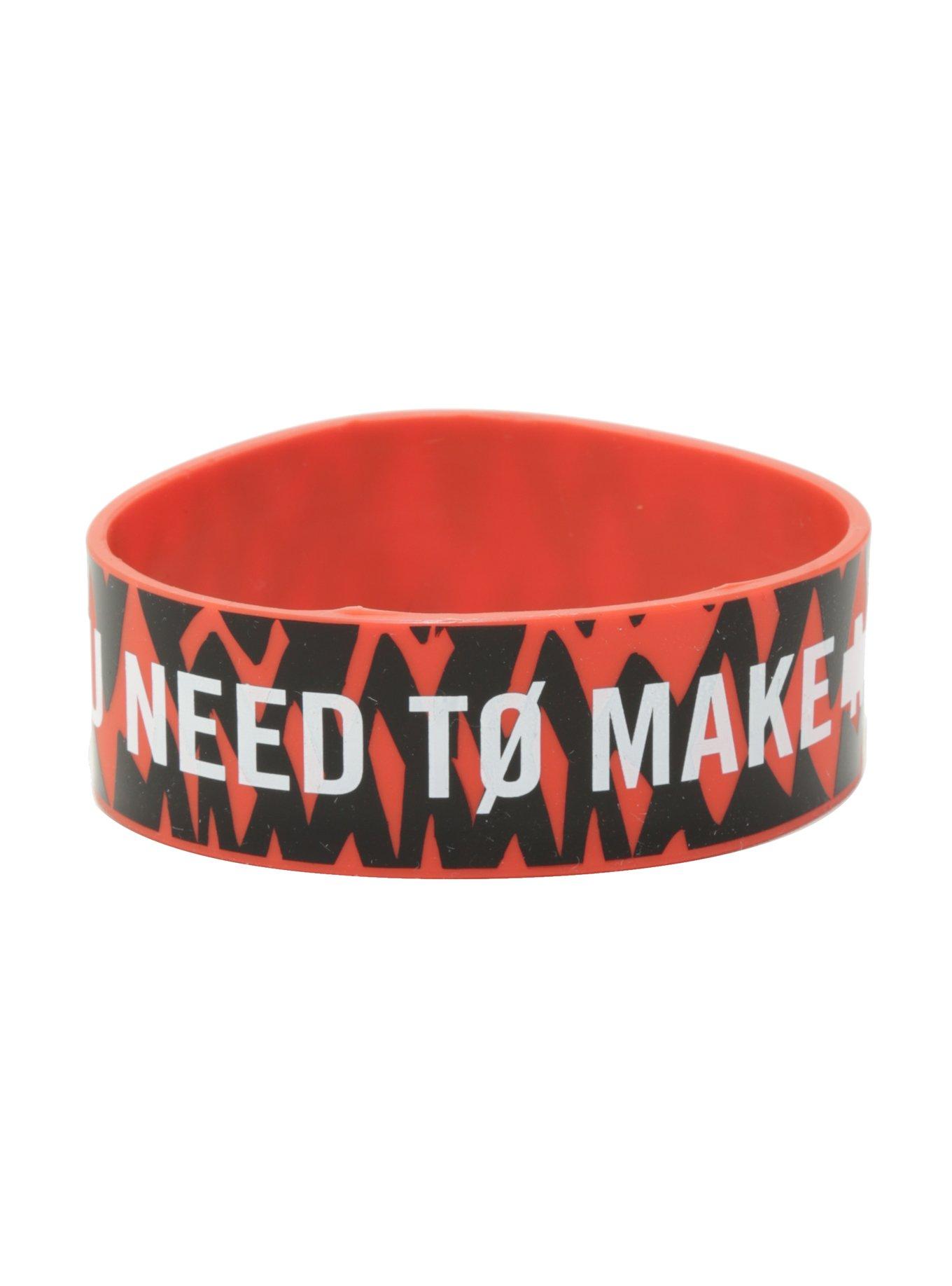 Twenty One Pilots Wake Up Make Money Rubber Bracelet, , alternate