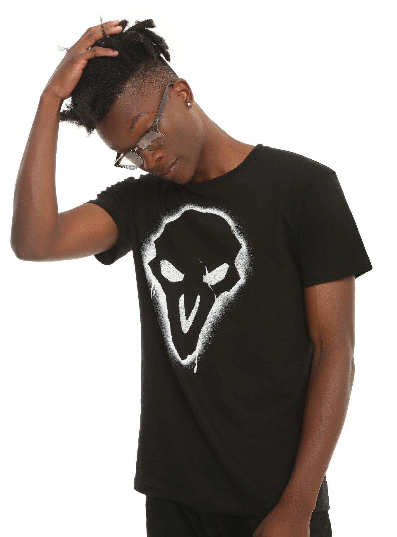 Overwatch Reaper Spray Stencil T-Shirt, , alternate
