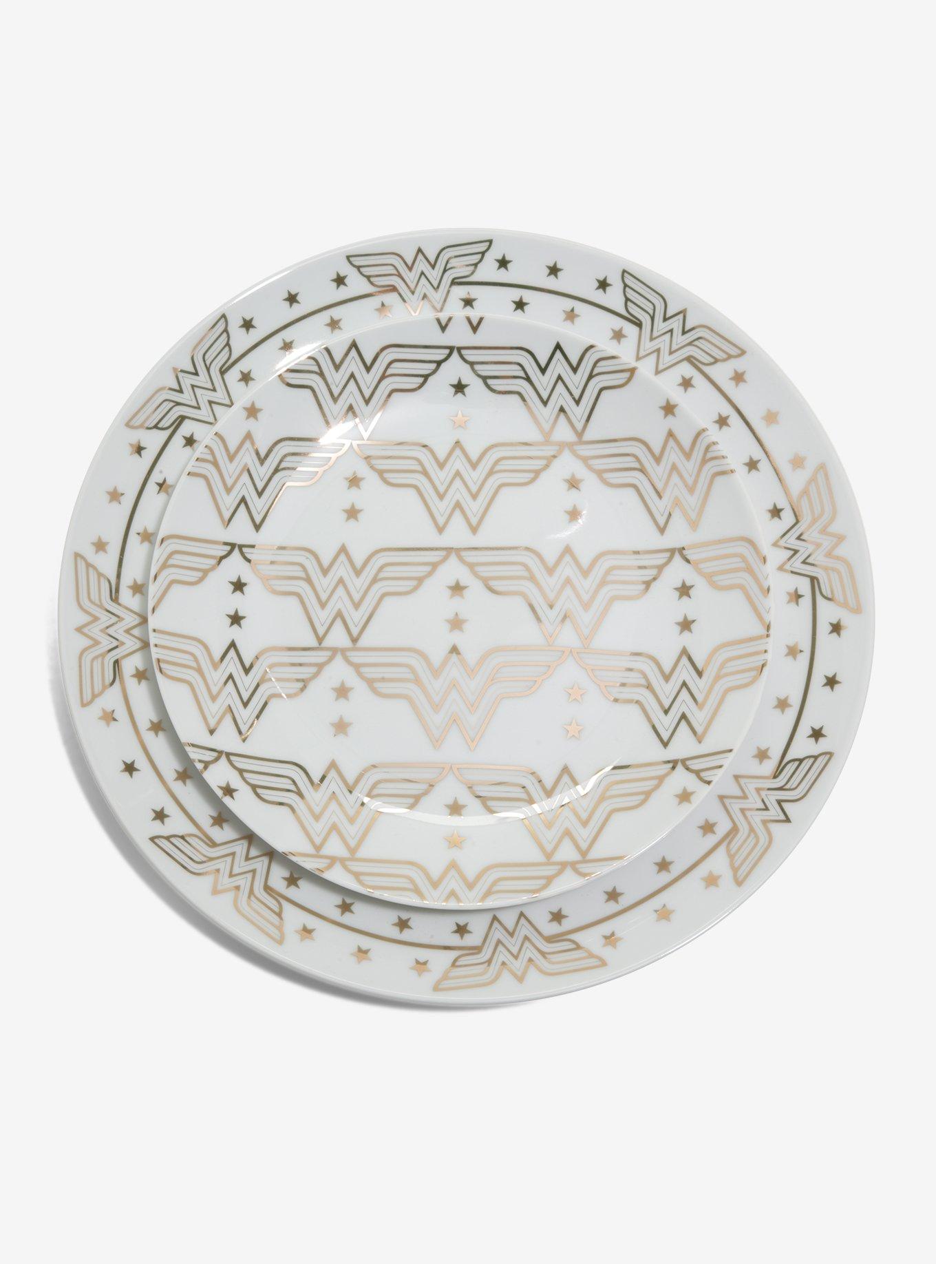 DC Comics Wonder Woman Logo Dinnerware Set - BoxLunch Exclusive, , alternate