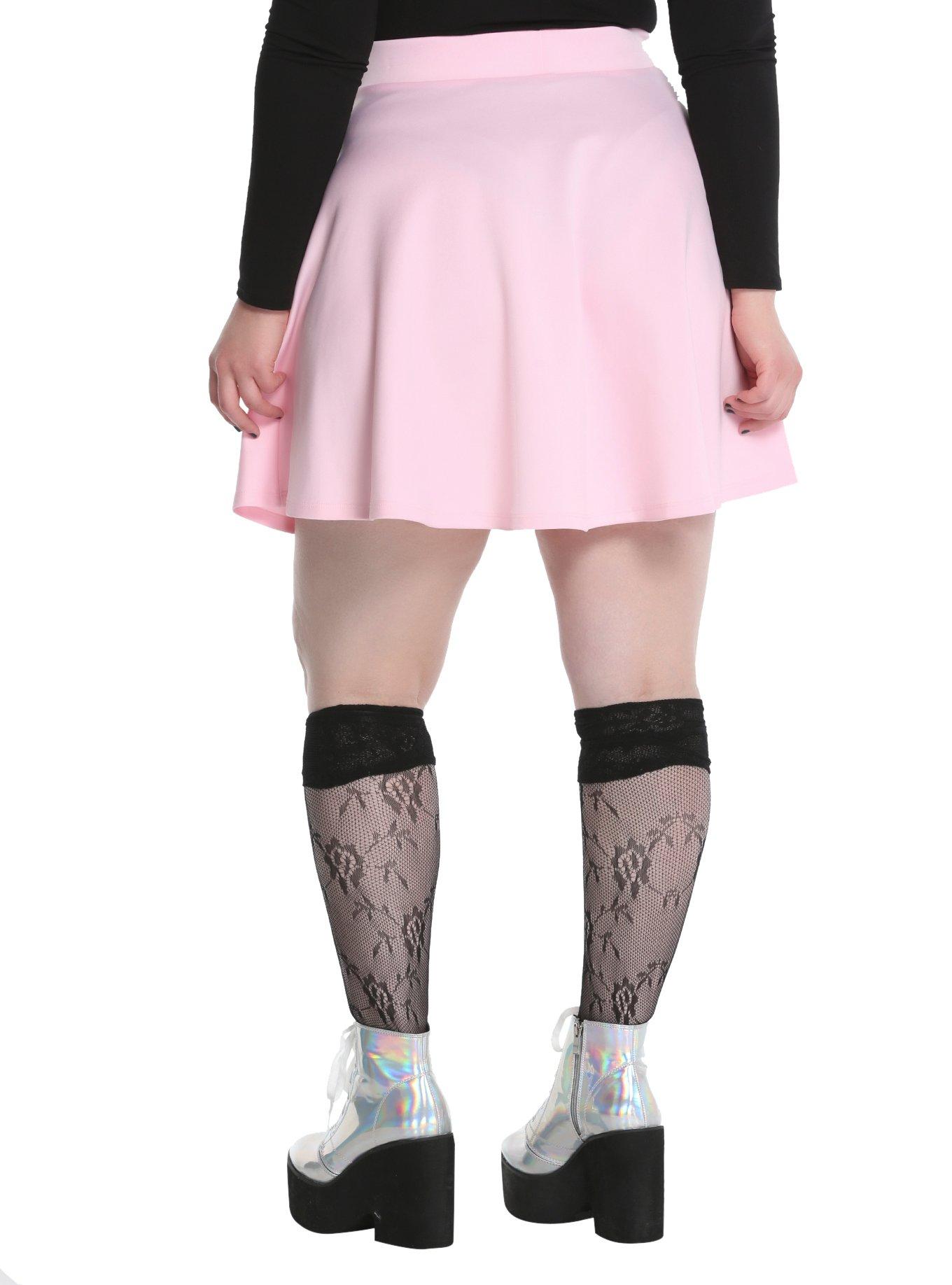 Pink Circle Skirt Plus Size, , alternate