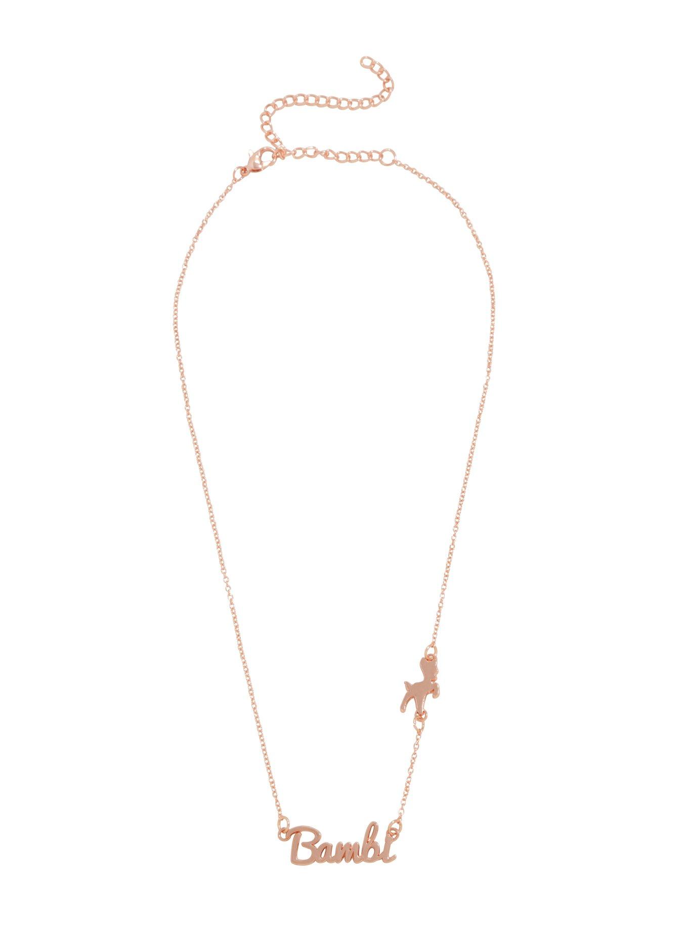 Disney Bambi Nameplate Necklace, , alternate
