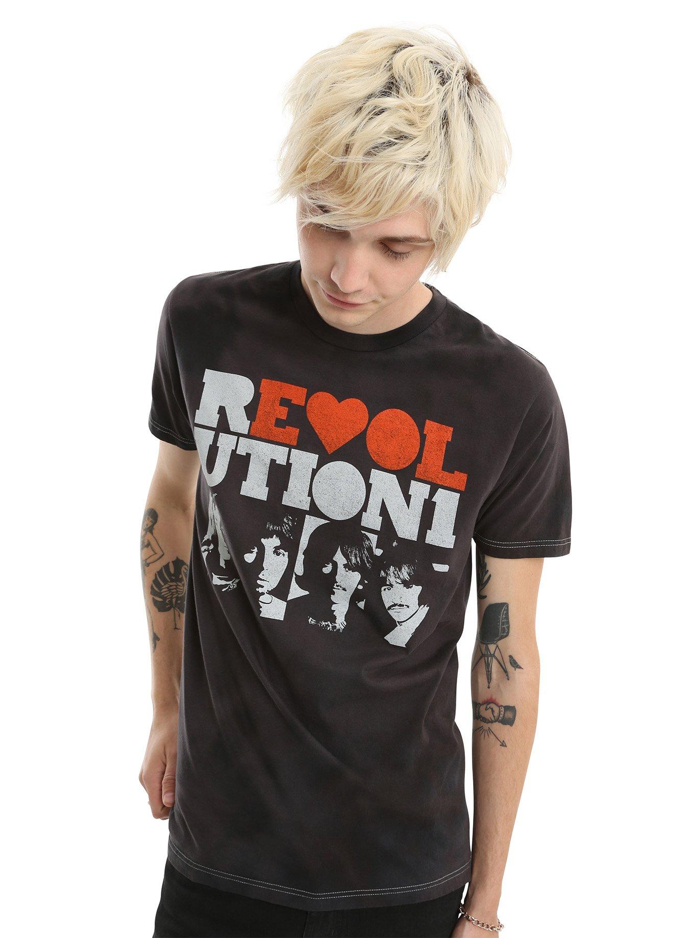 The Beatles Revolution Love Faded Wash T-Shirt, , alternate