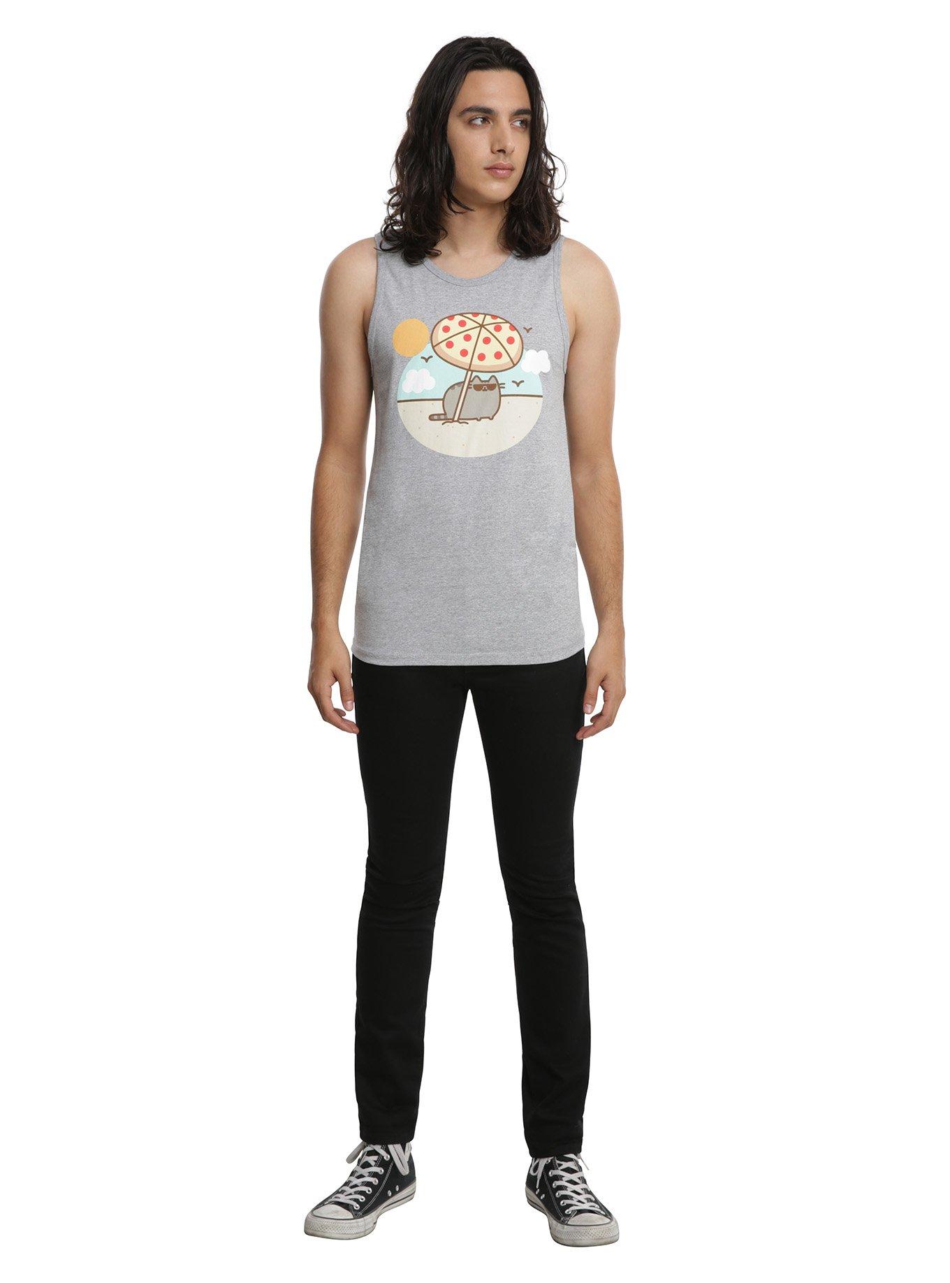 Pusheen Beach Pizza Party Tank Top, , alternate