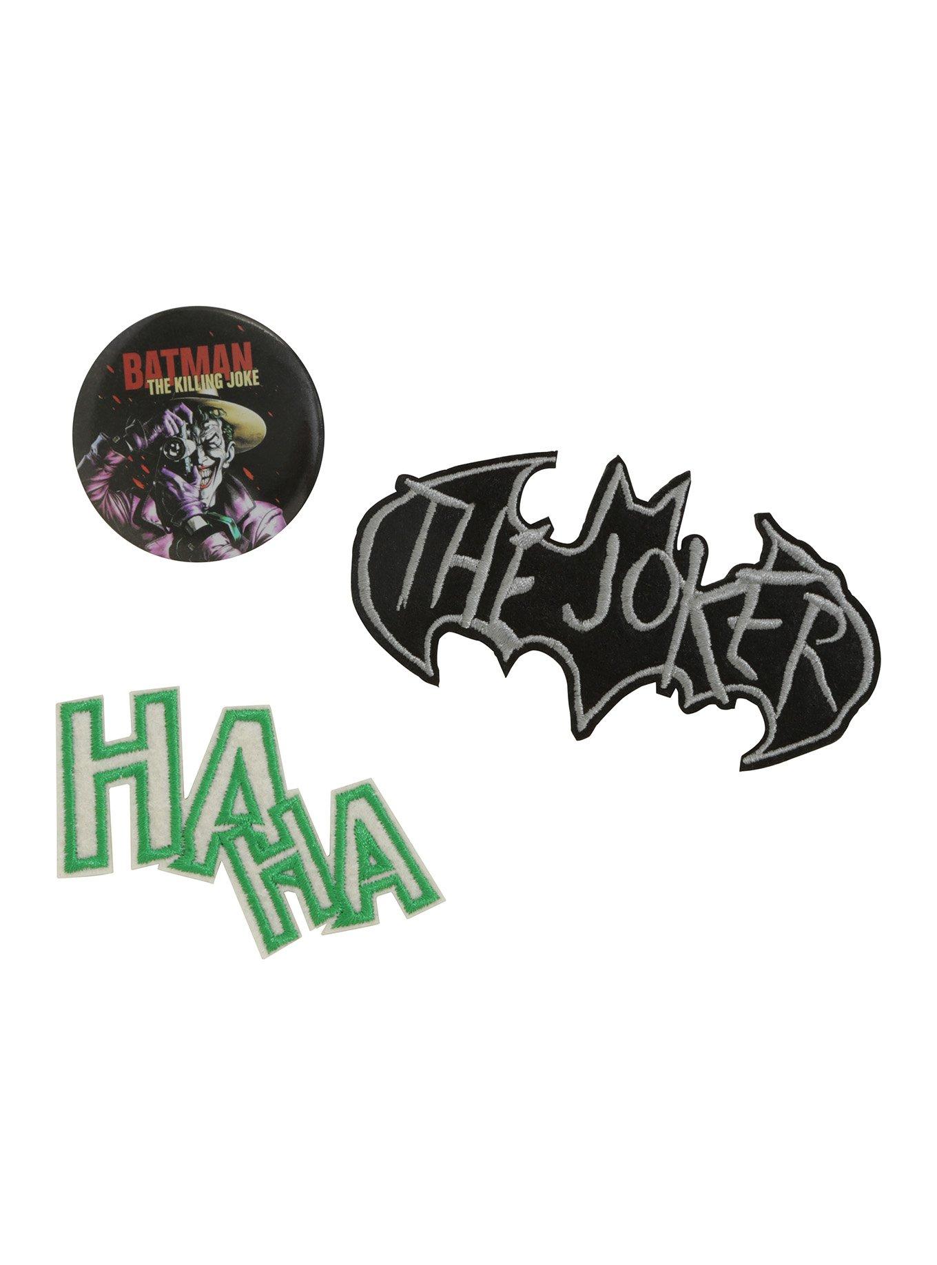 DC Comics Batman The Joker Embroidered Patch Classic Backpack, , alternate