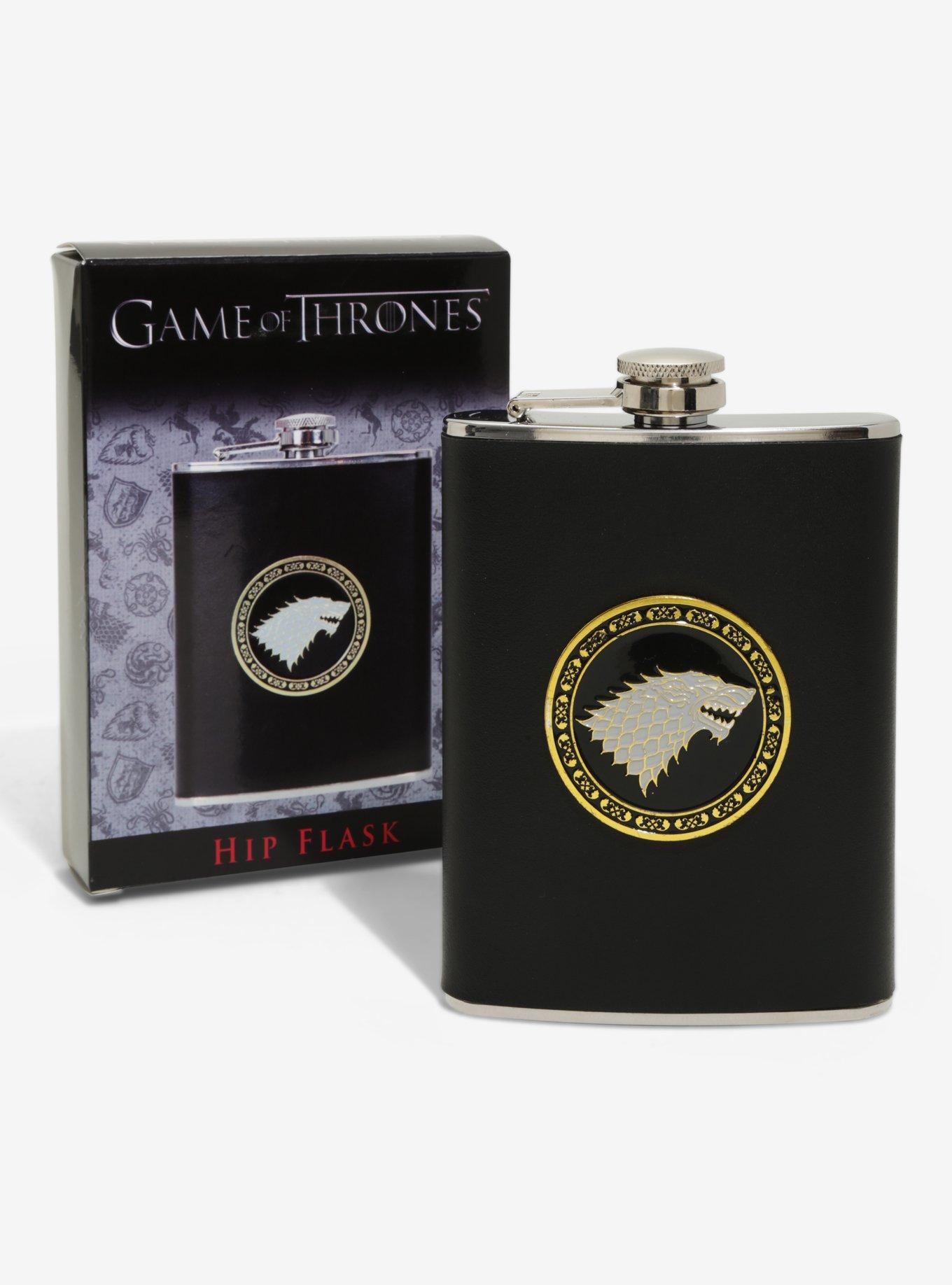 Game Of Thrones House Stark Leather Flask - BoxLunch Exclusive, , alternate