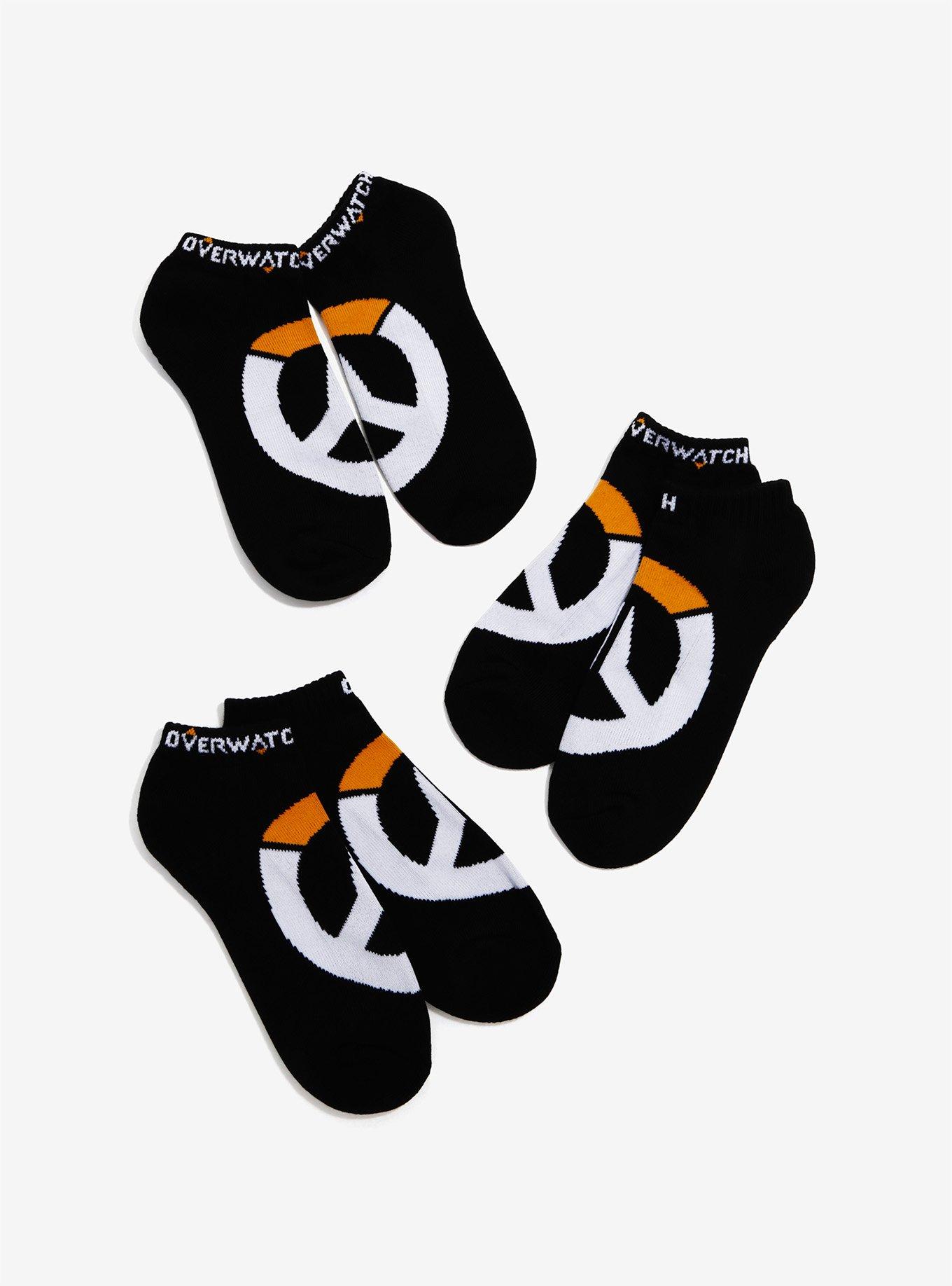Overwatch Black Logo Socks 3 Pair, , alternate