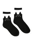 Black Cat Jelly Ankle Sock, , alternate