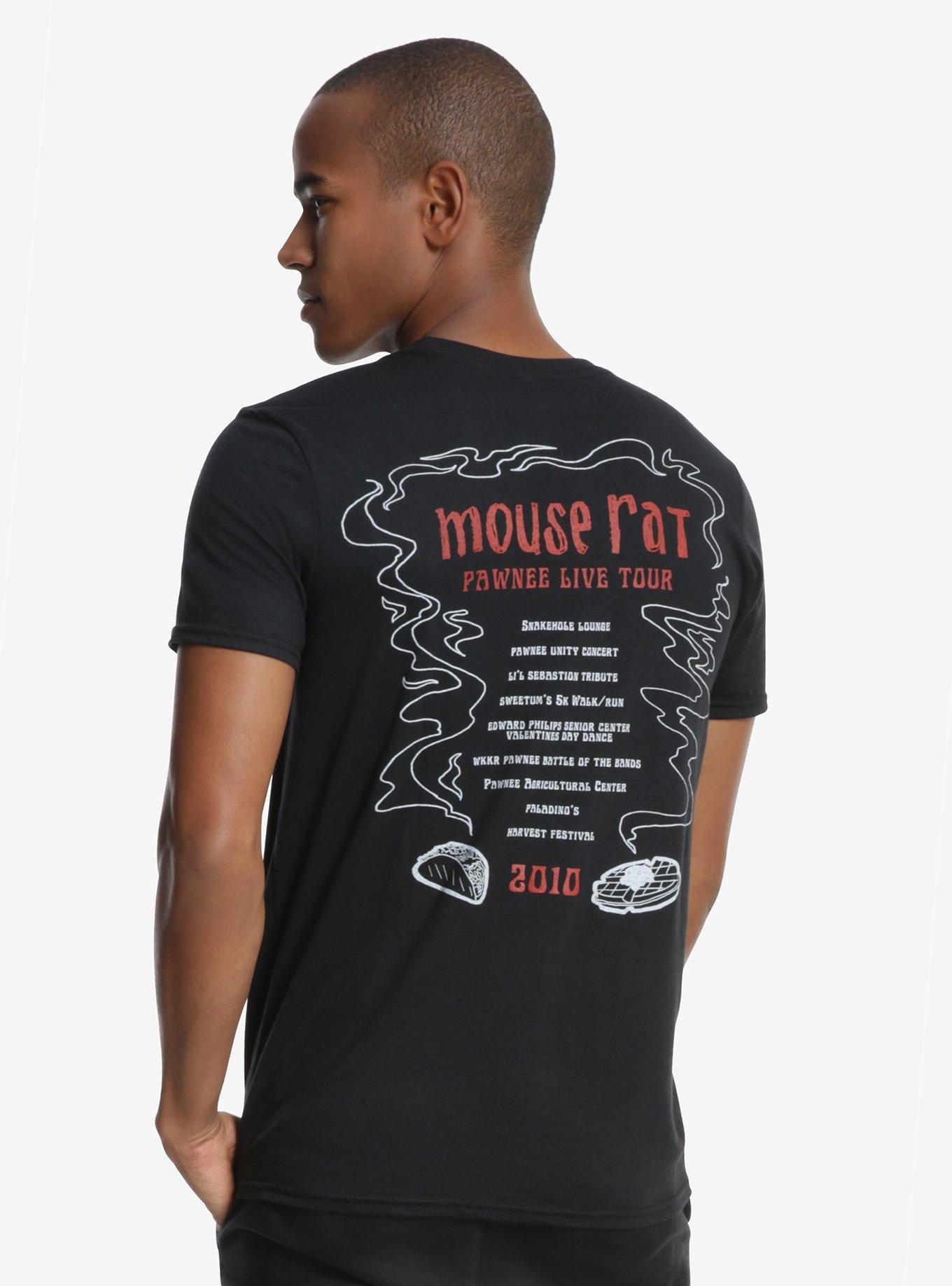 Parks And Recreation Mouse Rat Tour T-Shirt, BLACK, alternate