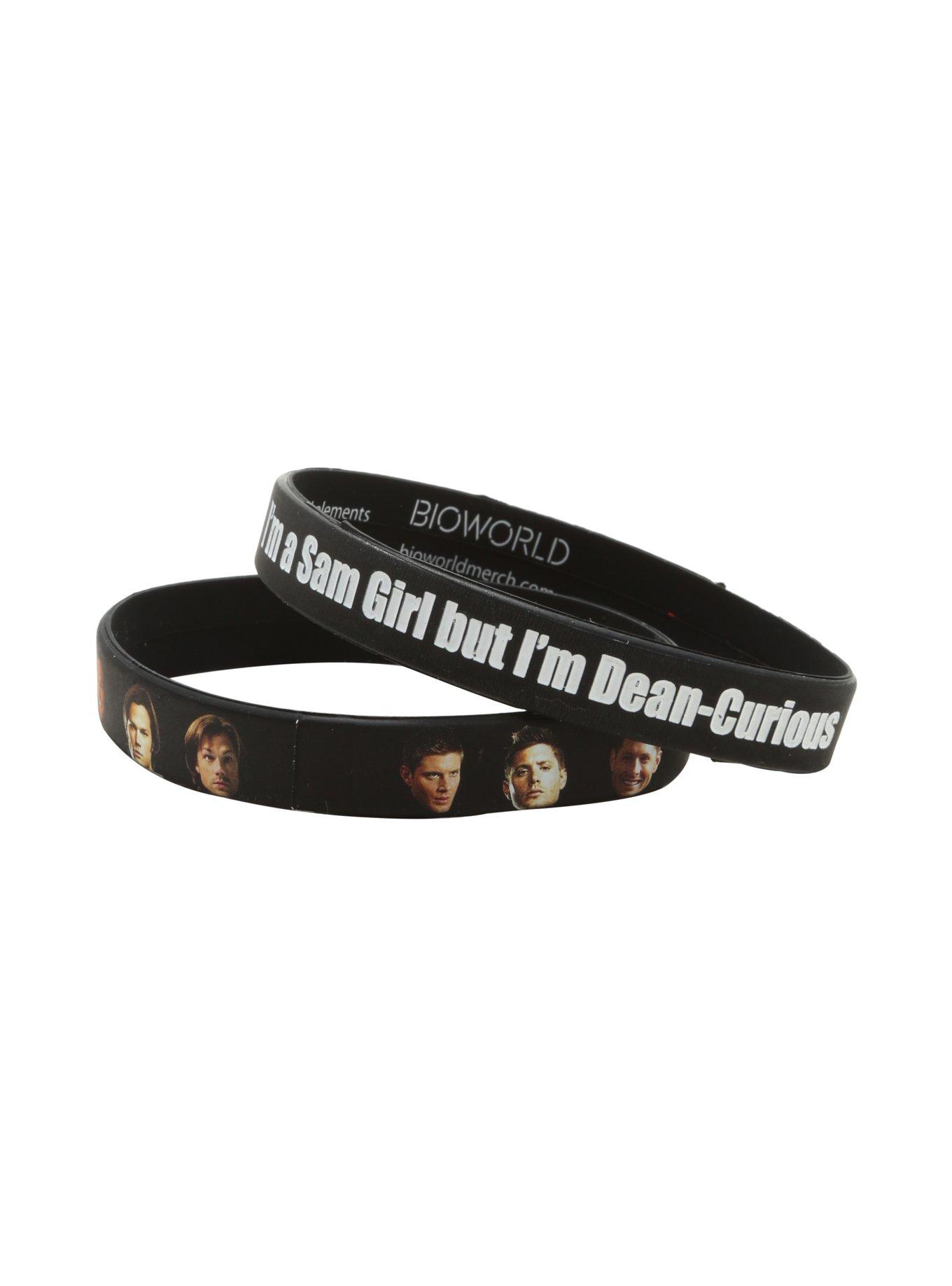 Supernatural Dean Girl Sam Curious Rubber Bracelet Set, , alternate