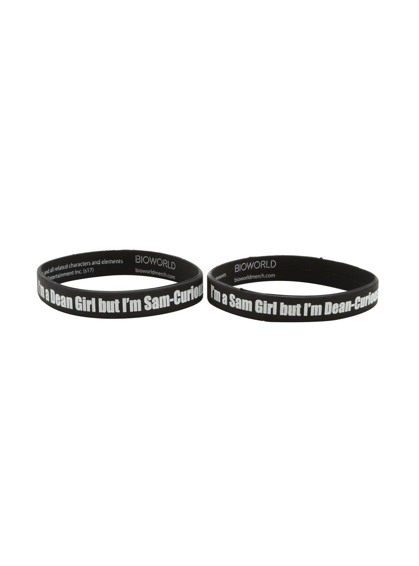 Supernatural Dean Girl Sam Curious Rubber Bracelet Set, , alternate