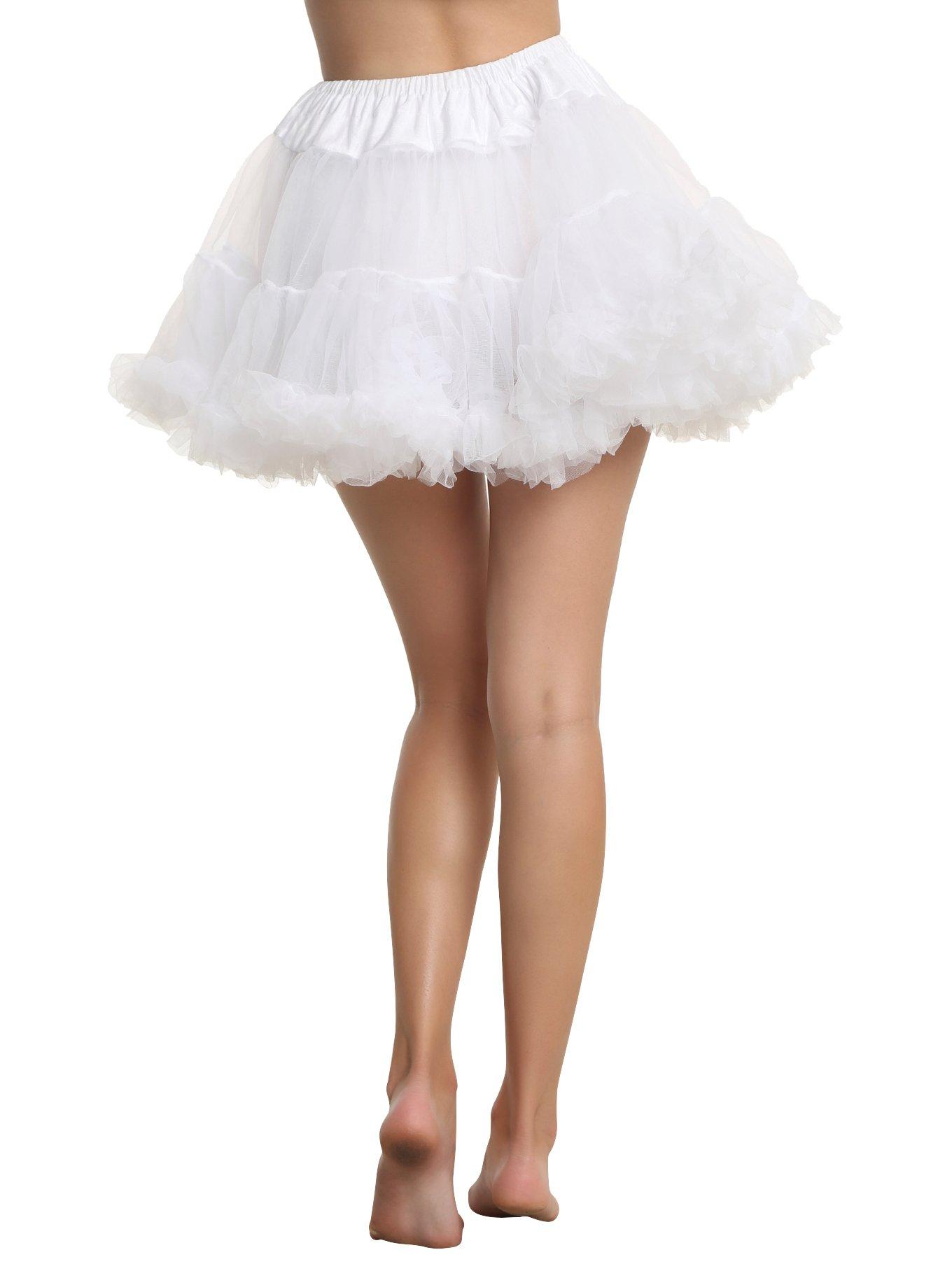 White Tulle Layered Petticoat, , alternate