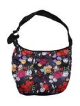Loungefly Disney Beauty And The Beast Floral Character Sketch Print Hobo Bag, , alternate