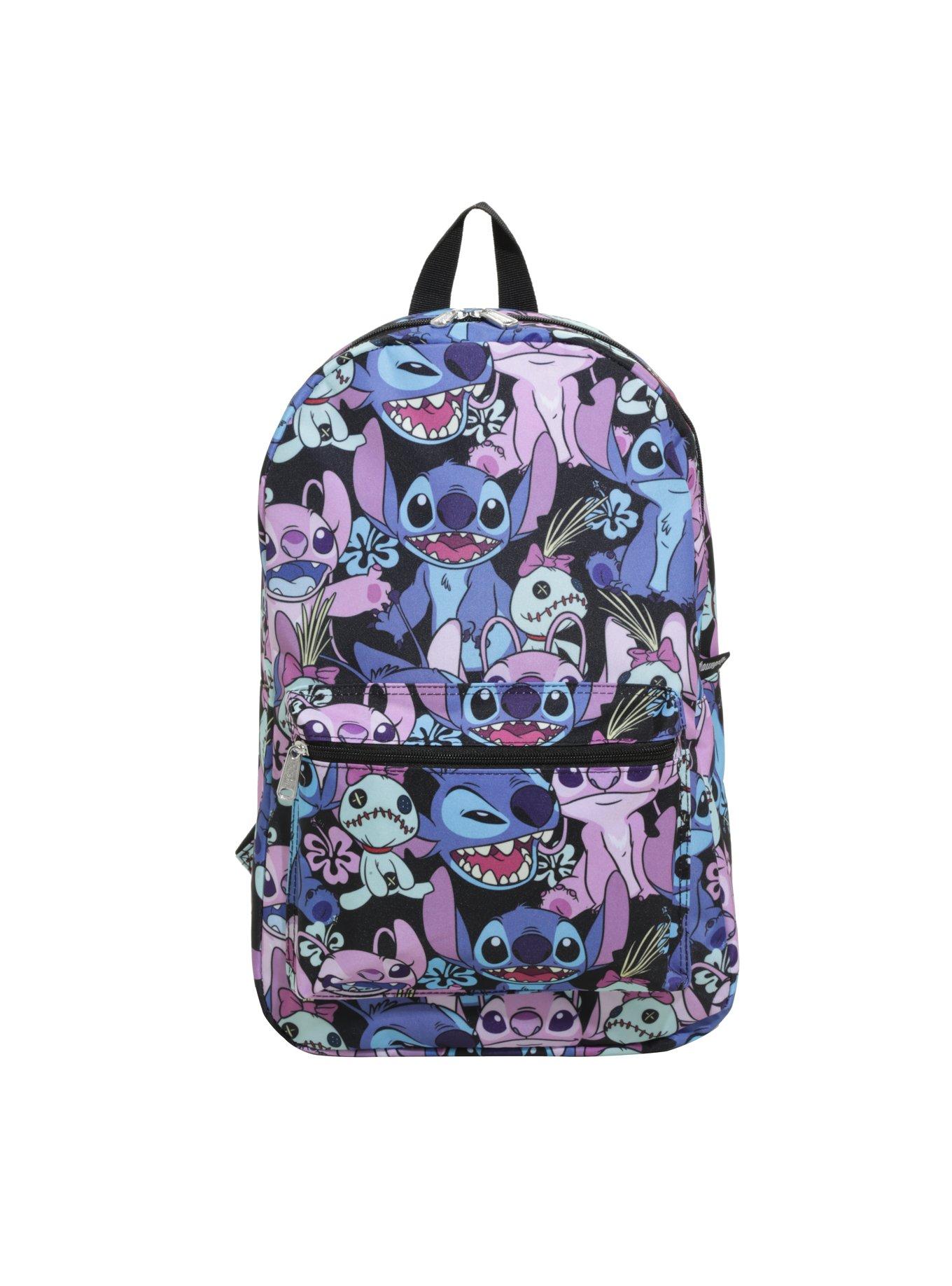 Disney Stitch Angel & Scrump Toss Print Loungefly Backpack Full Size Very Nice+ DLR/WDW - Lilo & Stitch - Loungefly Stitch, Angel & Scrump  main image 4