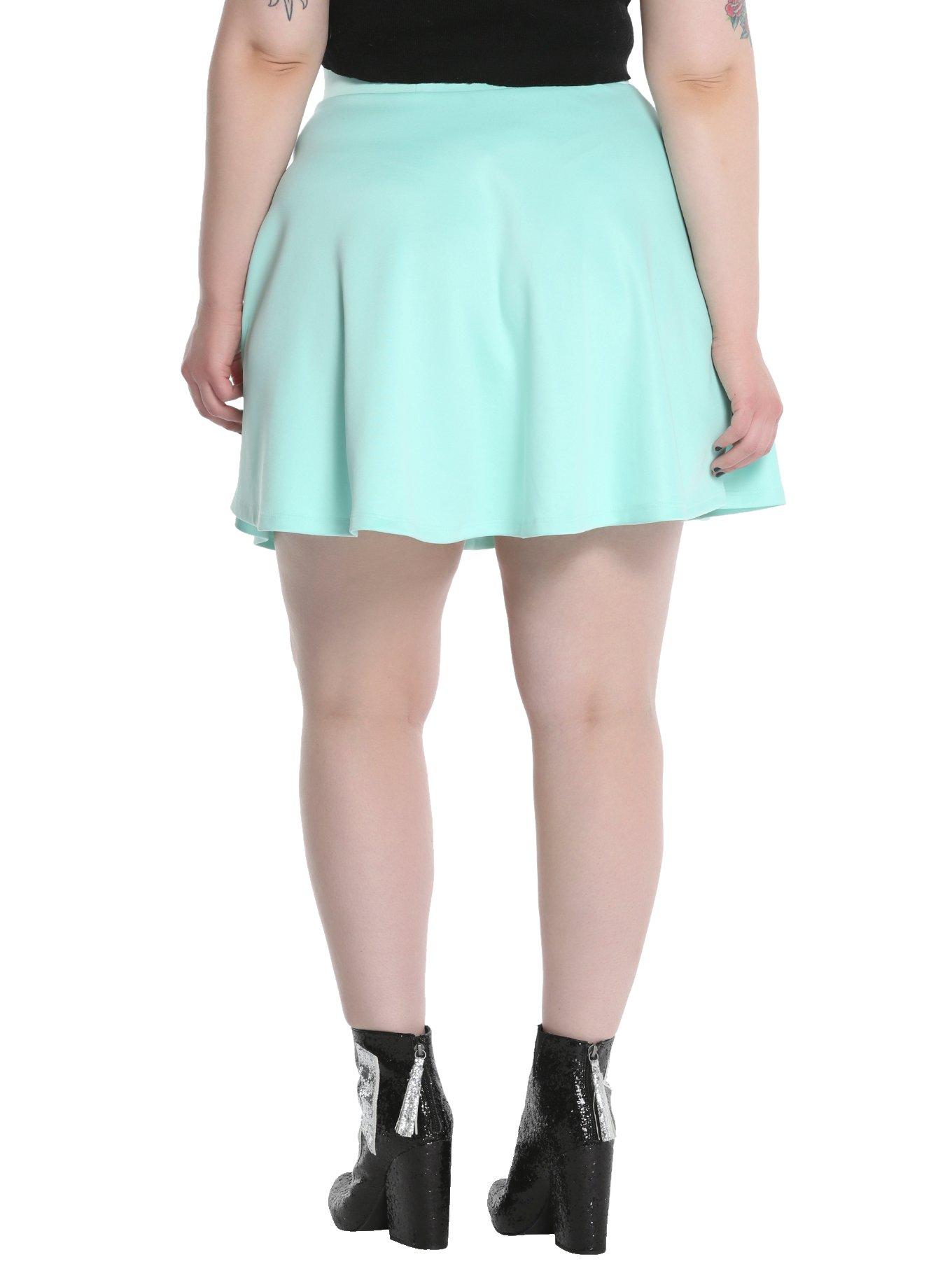 Mint Circle Skirt Plus Size, , alternate