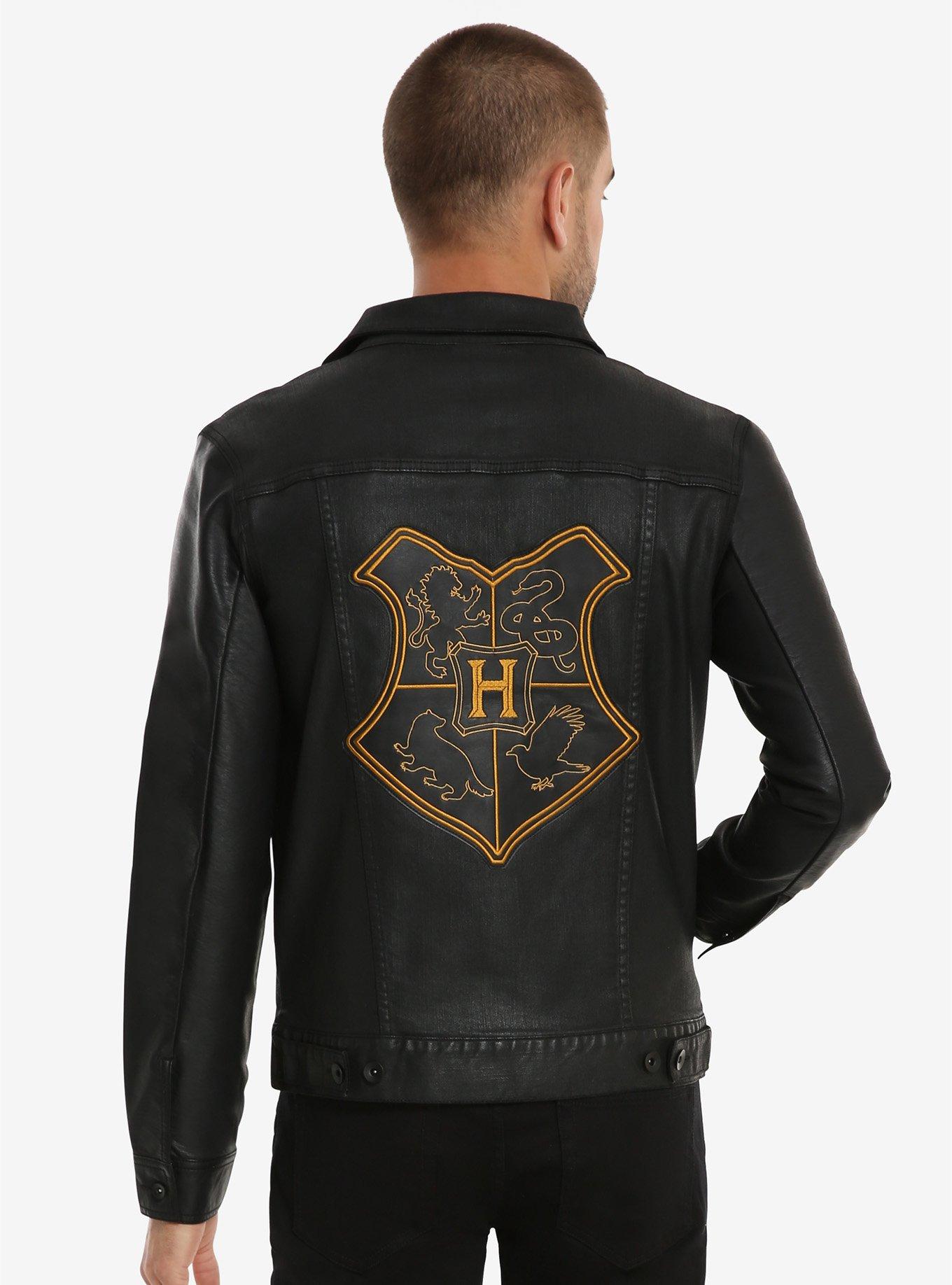 Harry Potter Hogwarts Crest Denim Jacket - BoxLunch Exclusive, , alternate