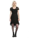 Tripp Black Lace Babydoll Hi-Low Hem Dress, , alternate