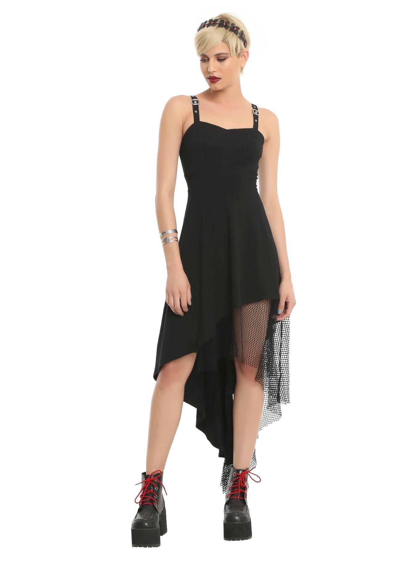 Tripp Fishnet High-Low Dress, , alternate