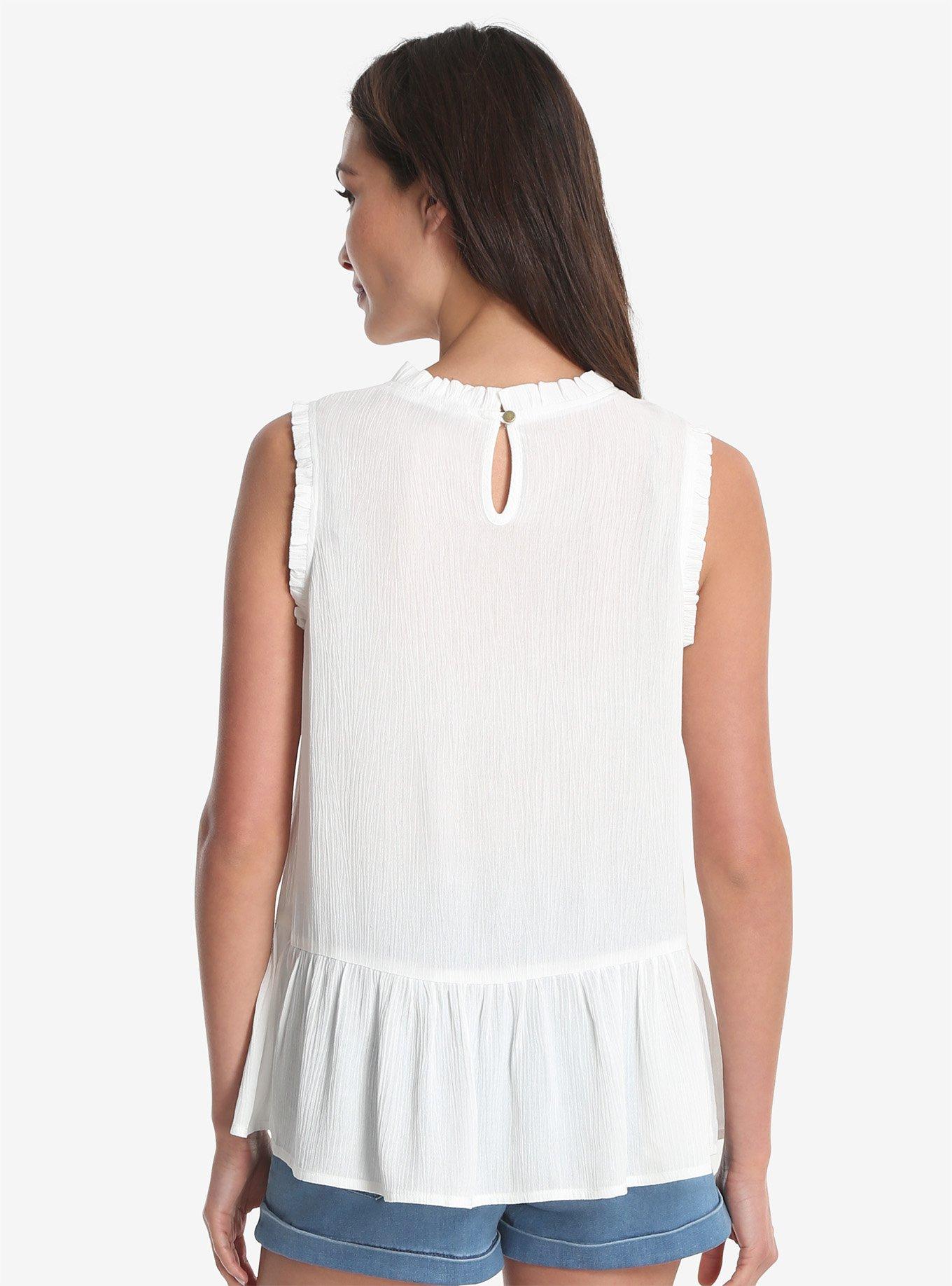 Harry Potter Fawkes Embroidered Womens Peplum Top, , alternate