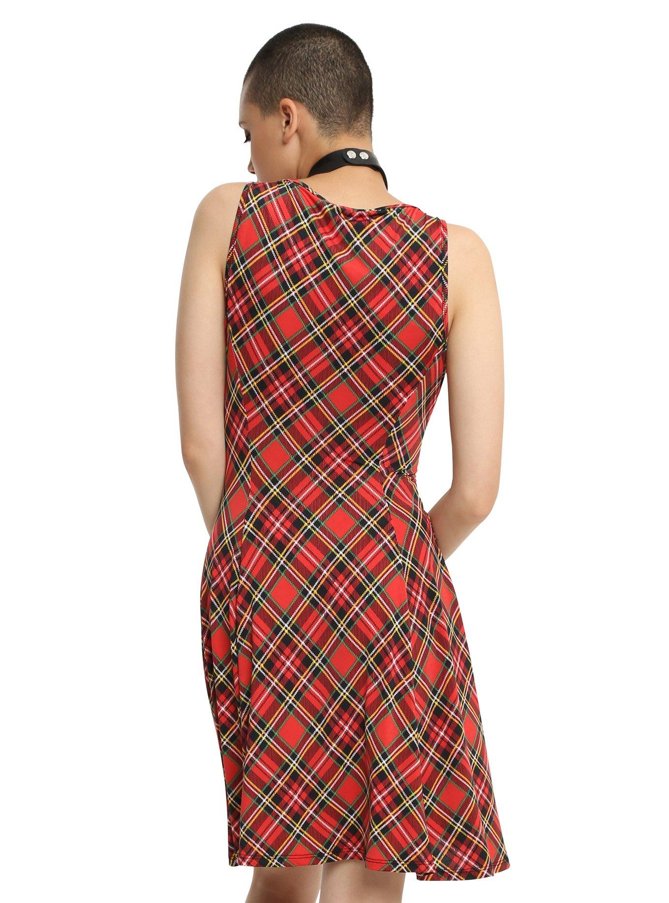 Red Plaid Dress, , alternate