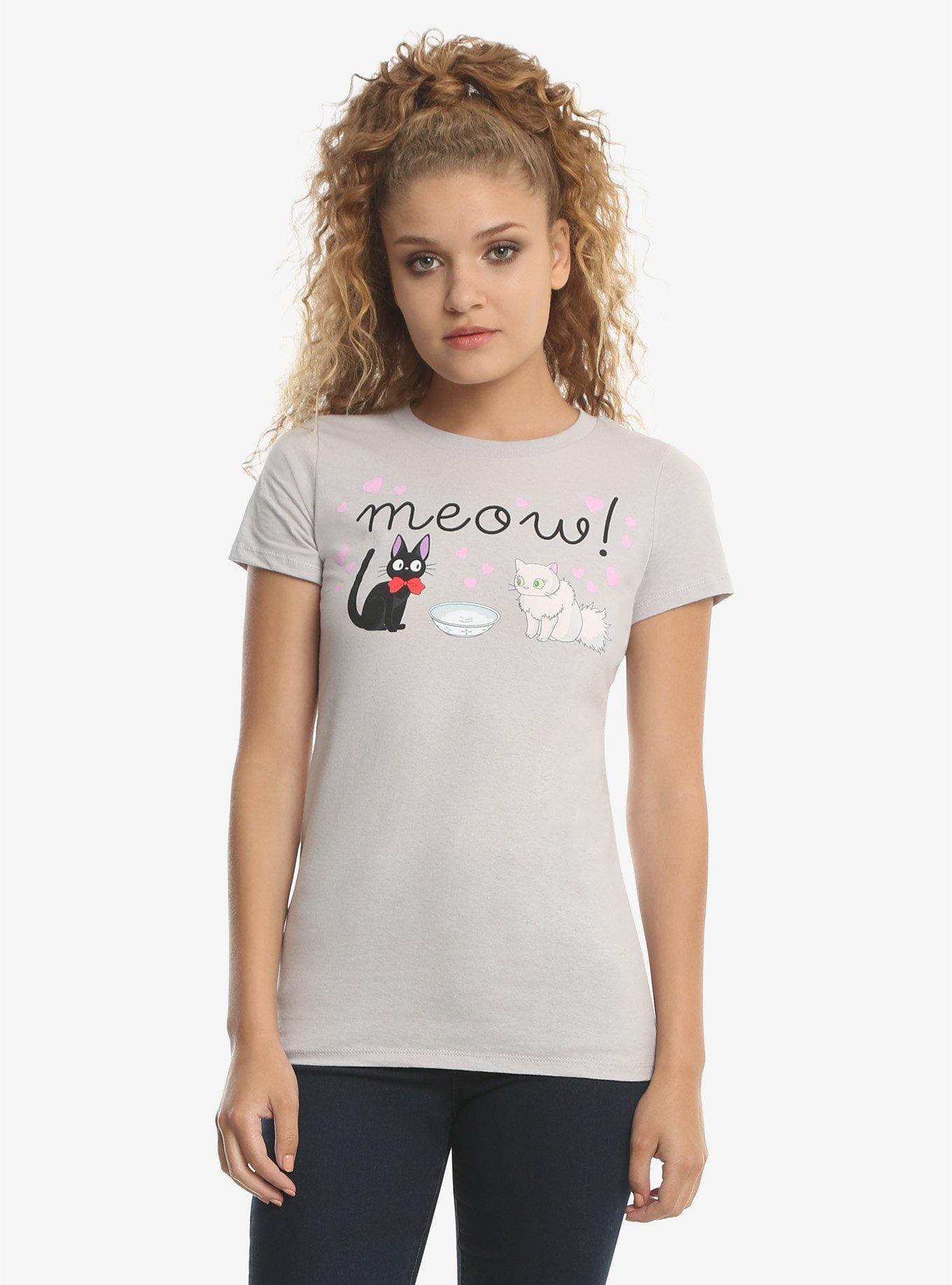 Studio Ghibli Kiki's Delivery Service Jiji Meow T-Shirt, , alternate