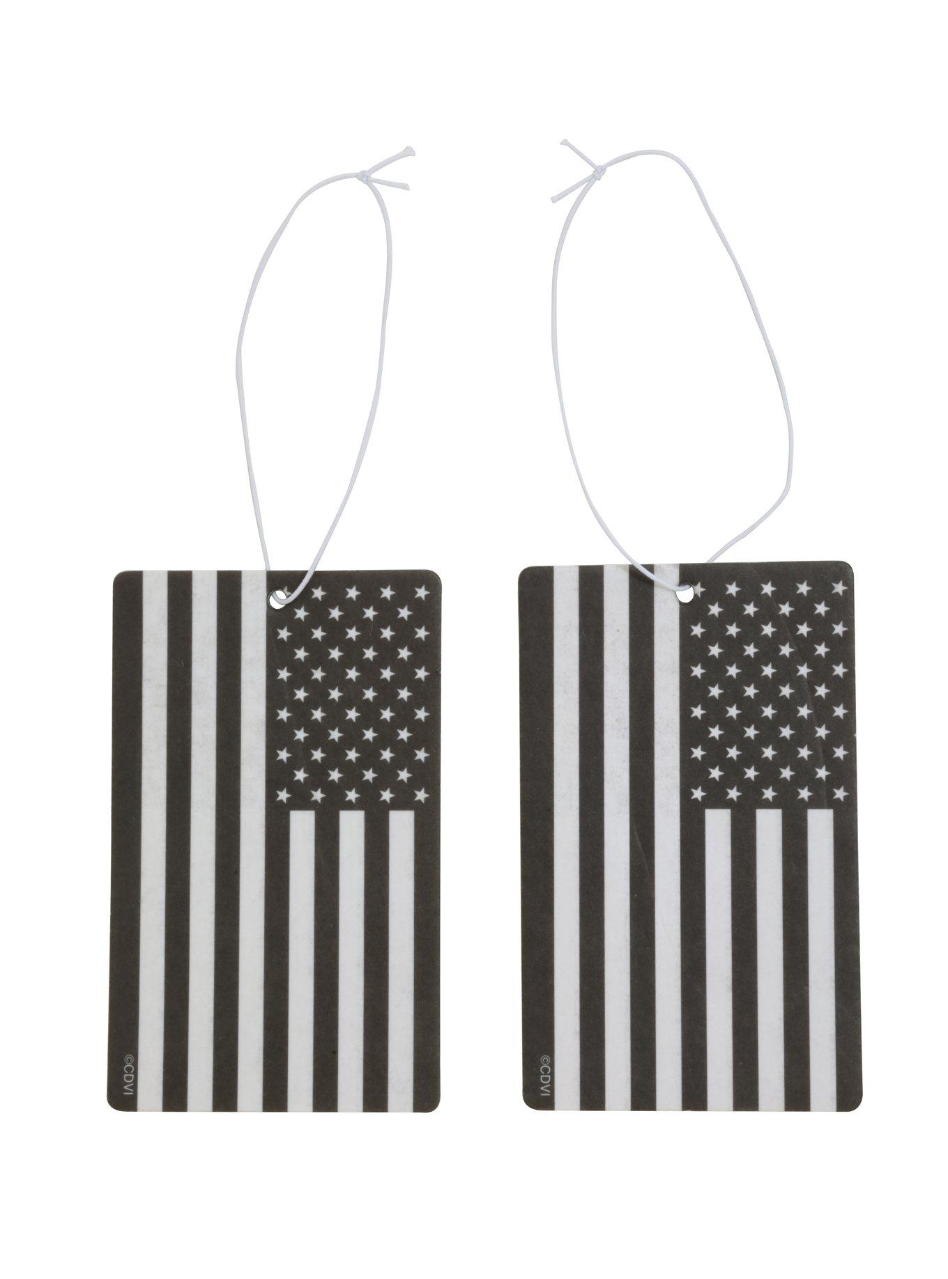 Black And White American Flag Air Freshener, , alternate