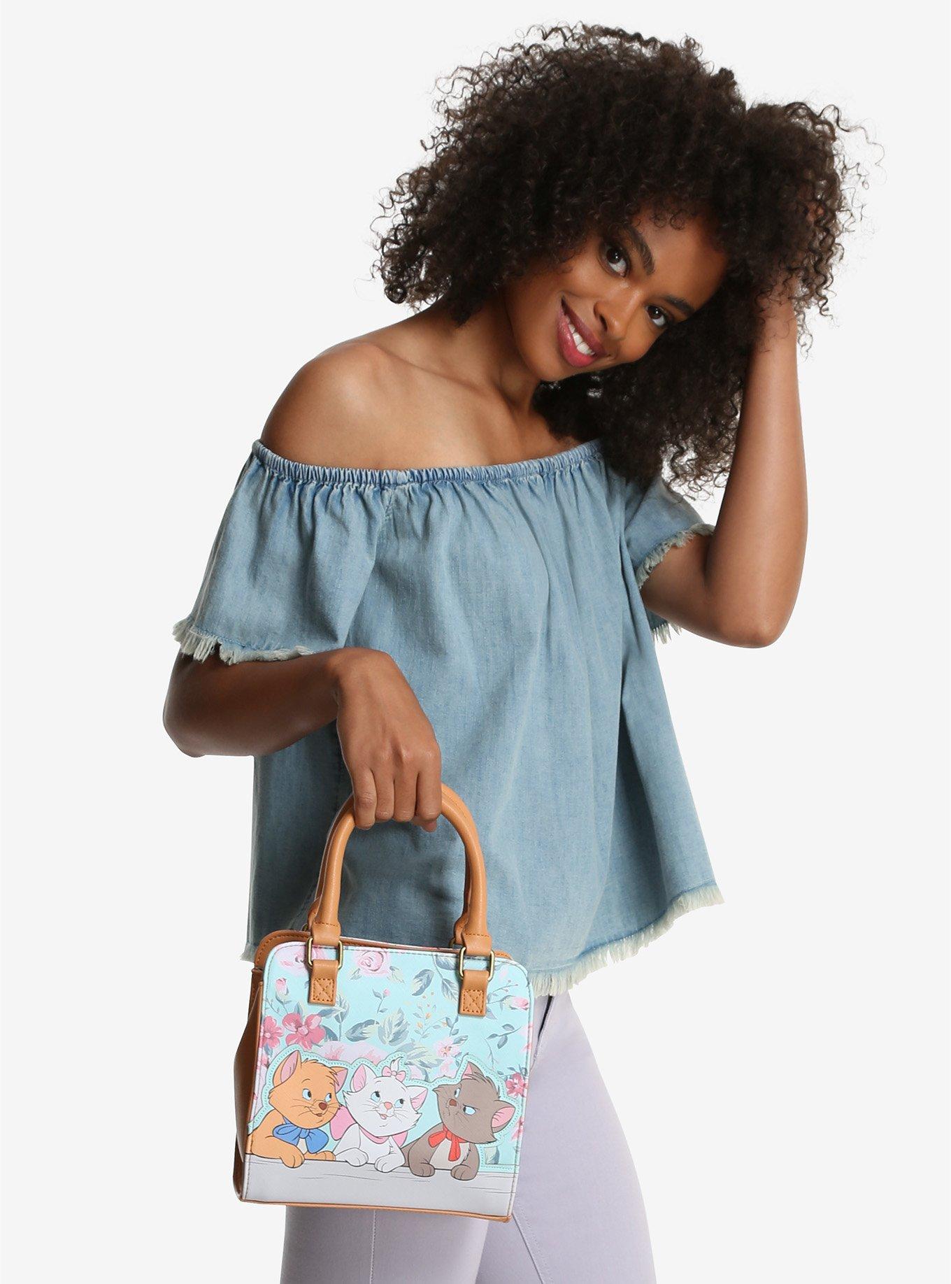 Loungefly Disney The Aristocats Floral Applique Crossbody Bag - BoxLunch Exclusive, , alternate