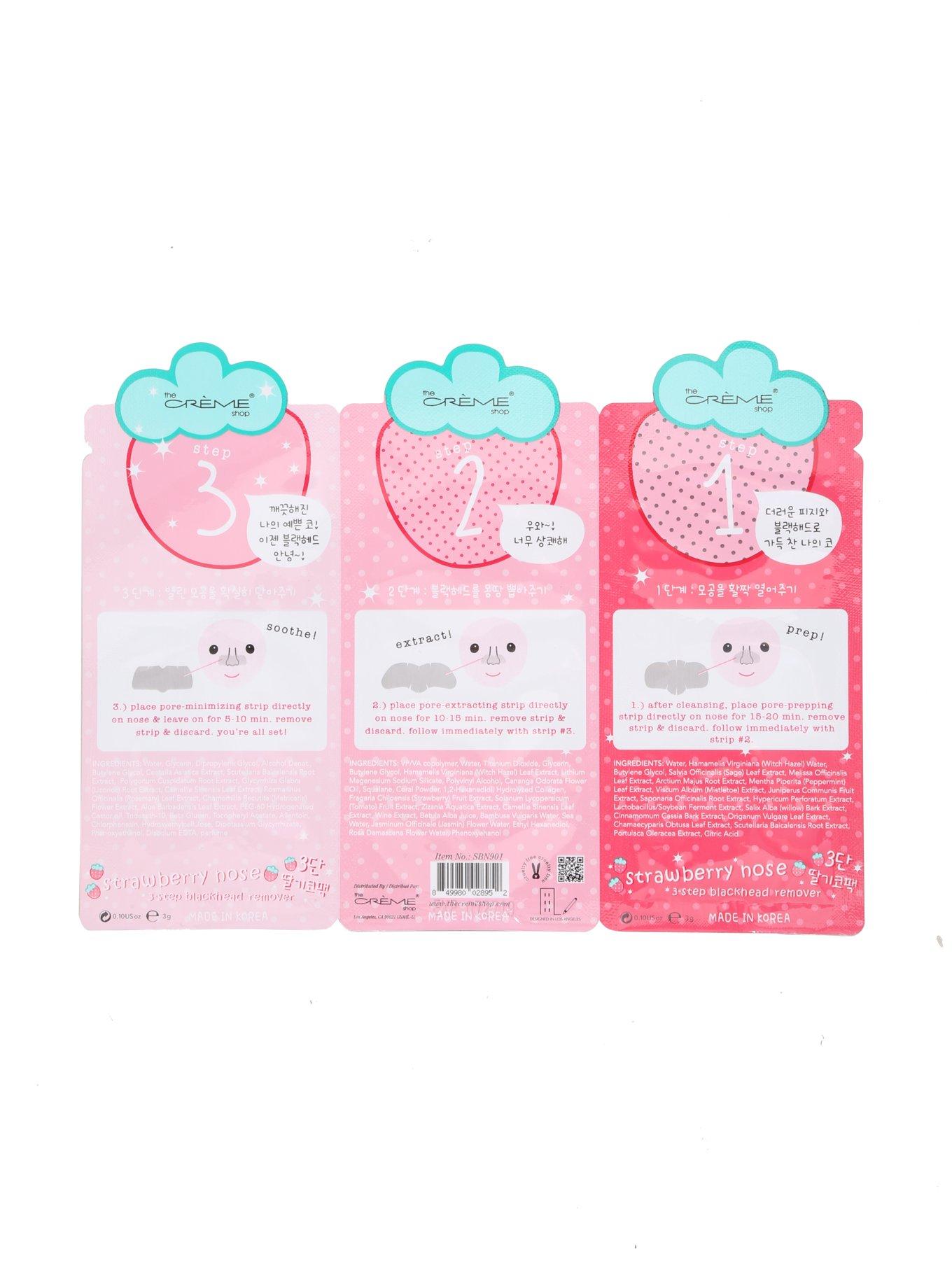 The Creme Shop Strawberry Nose 3-Step Blackhead Remover, , alternate