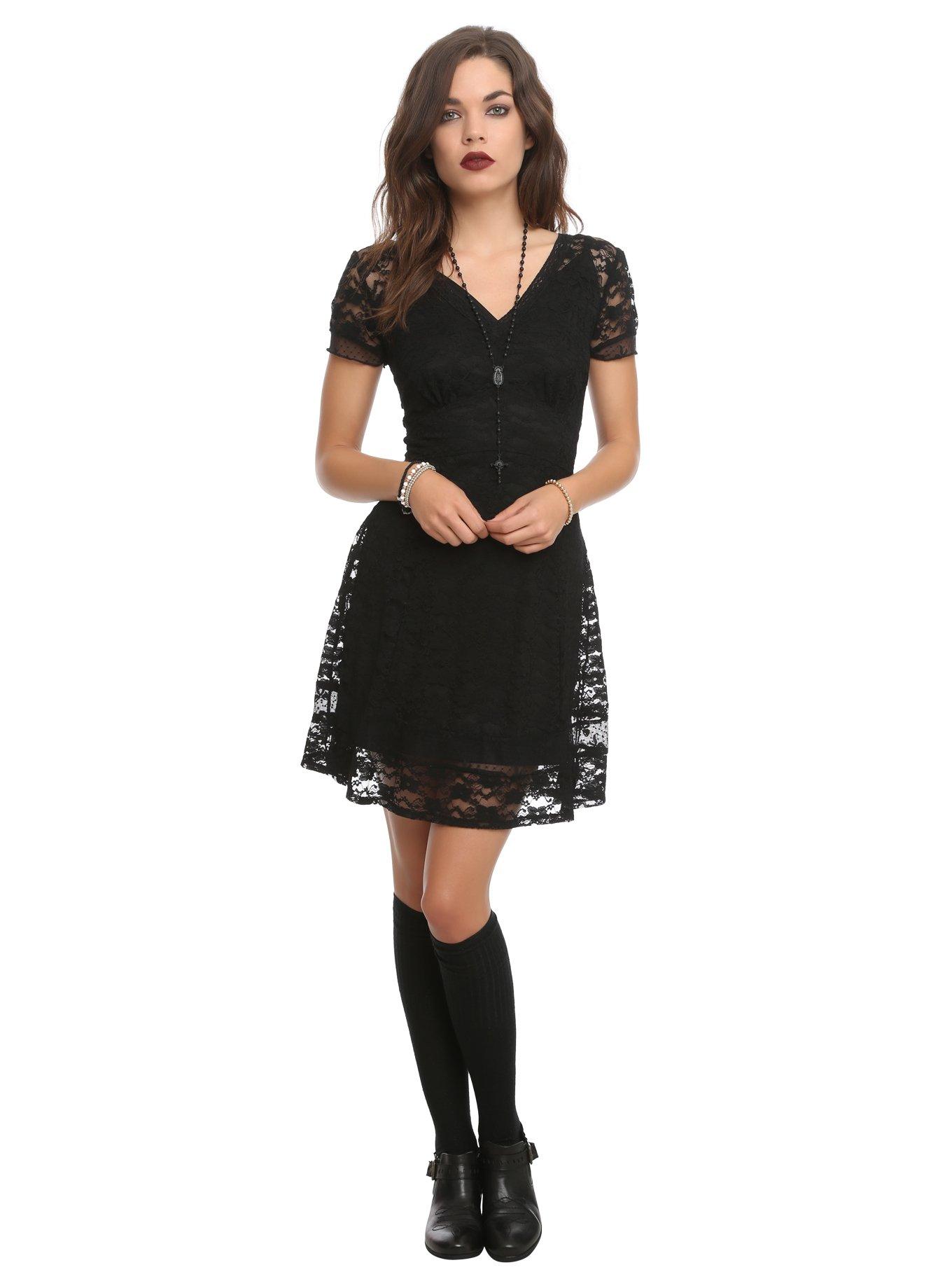 Royal Bones By Tripp Black Lace Dress, , alternate