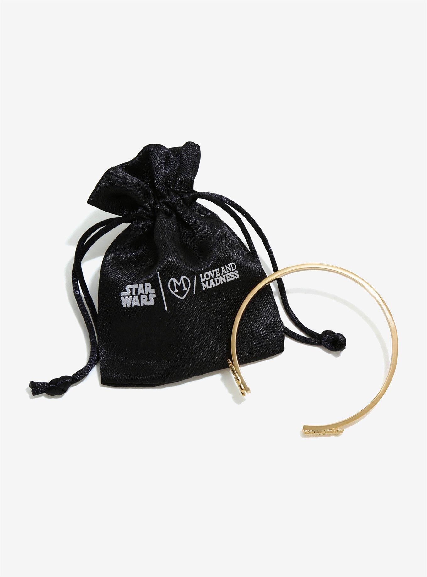 Love And Madness Star Wars Gold Logo Cuff Bracelet, , alternate