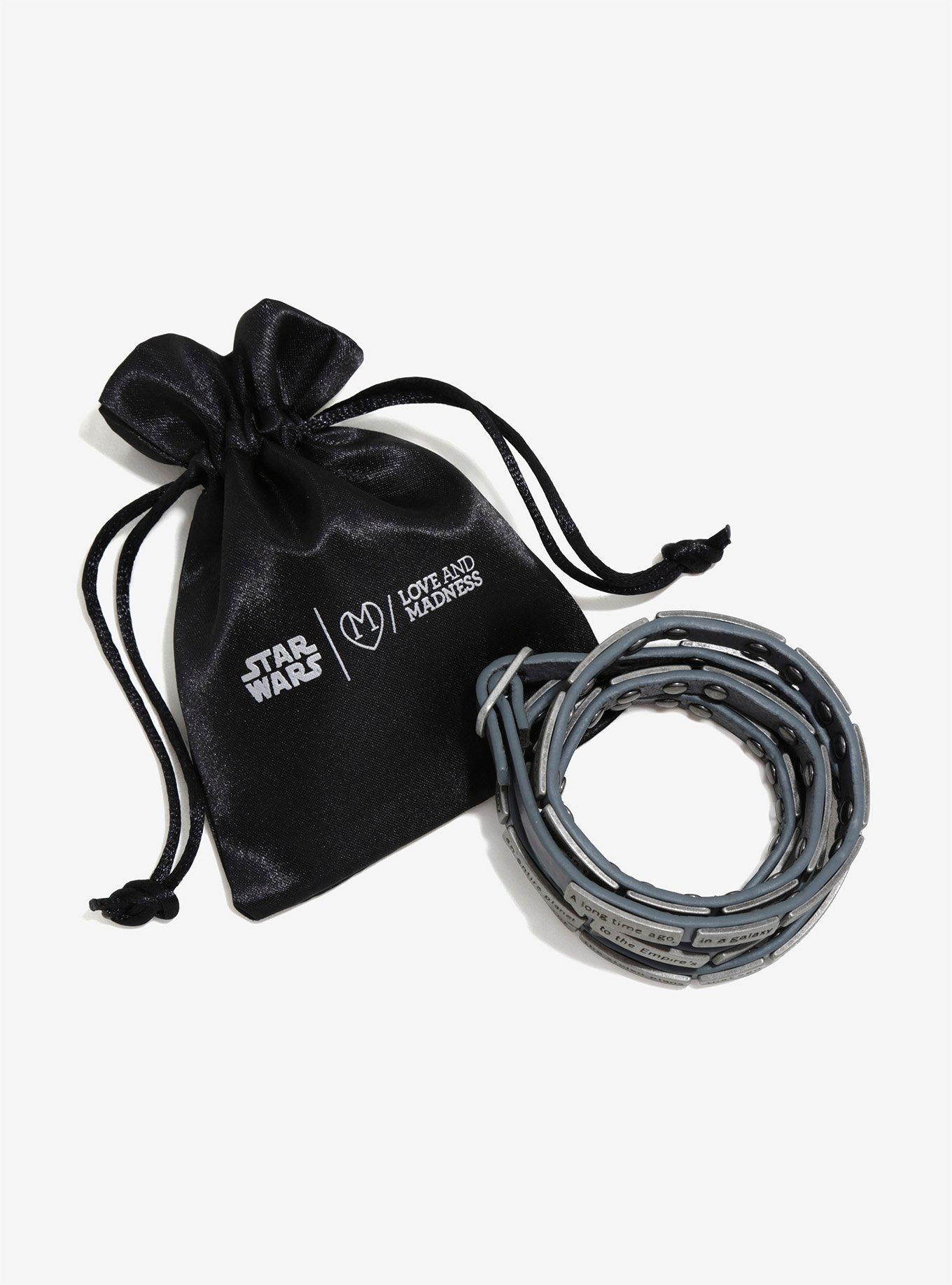 Star Wars: A New Hope Crawl Grey Leather Wrap Bracelet, , alternate