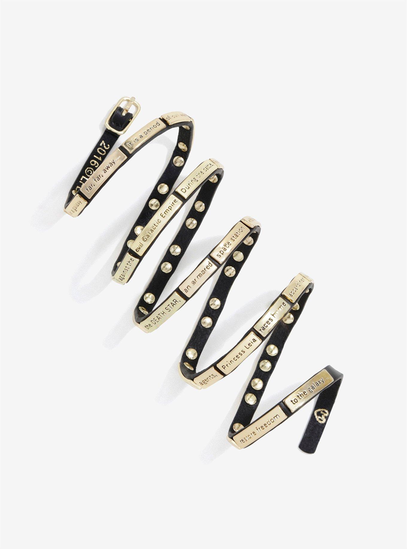 Love And Madness Star Wars: A New Hope Crawl Leather Wrap Bracelet, , alternate