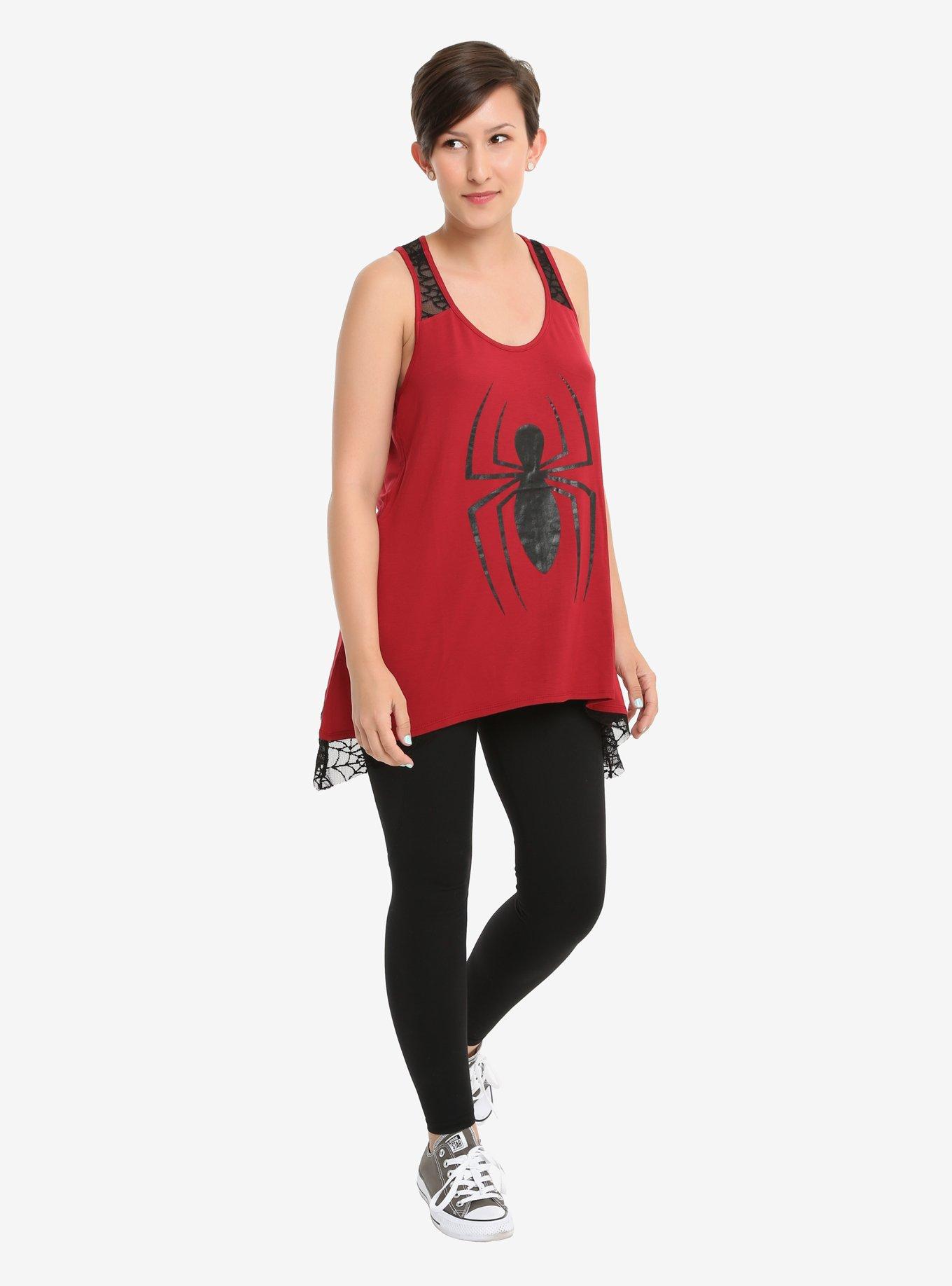 Marvel Spider-Man Sharkbite Lace Tank Top, , alternate