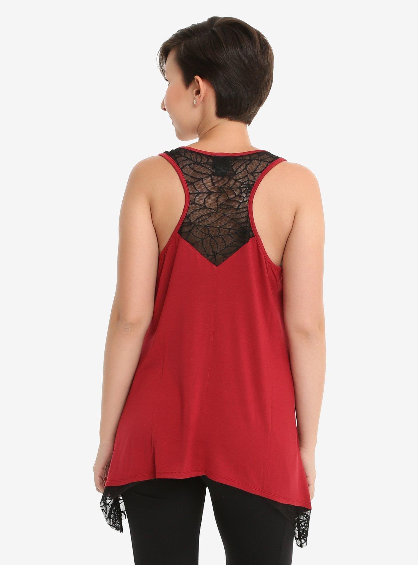 Marvel Spider-Man Sharkbite Lace Tank Top, , alternate