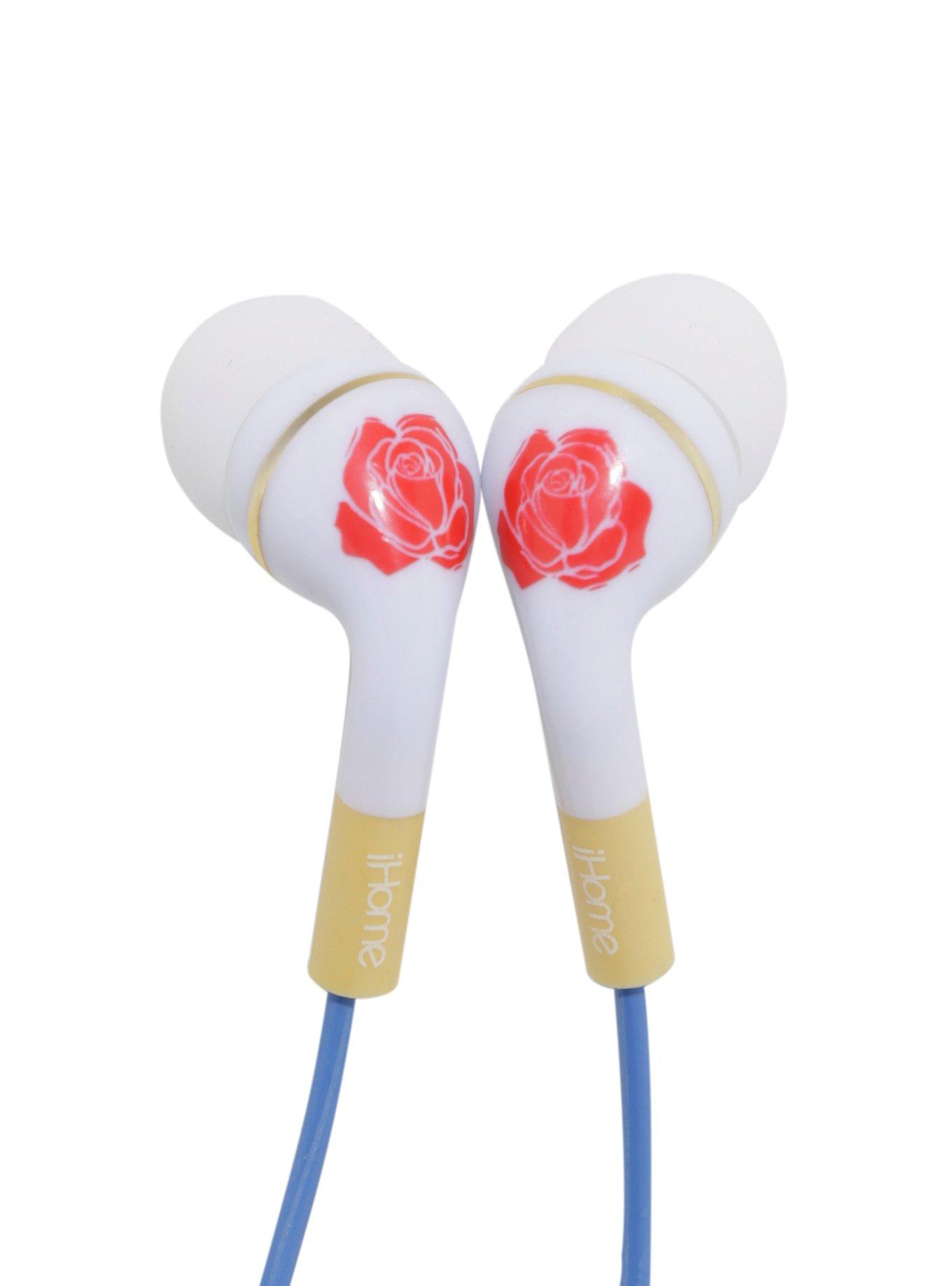 Disney Beauty And The Beast iHome Rose Earbuds, , alternate