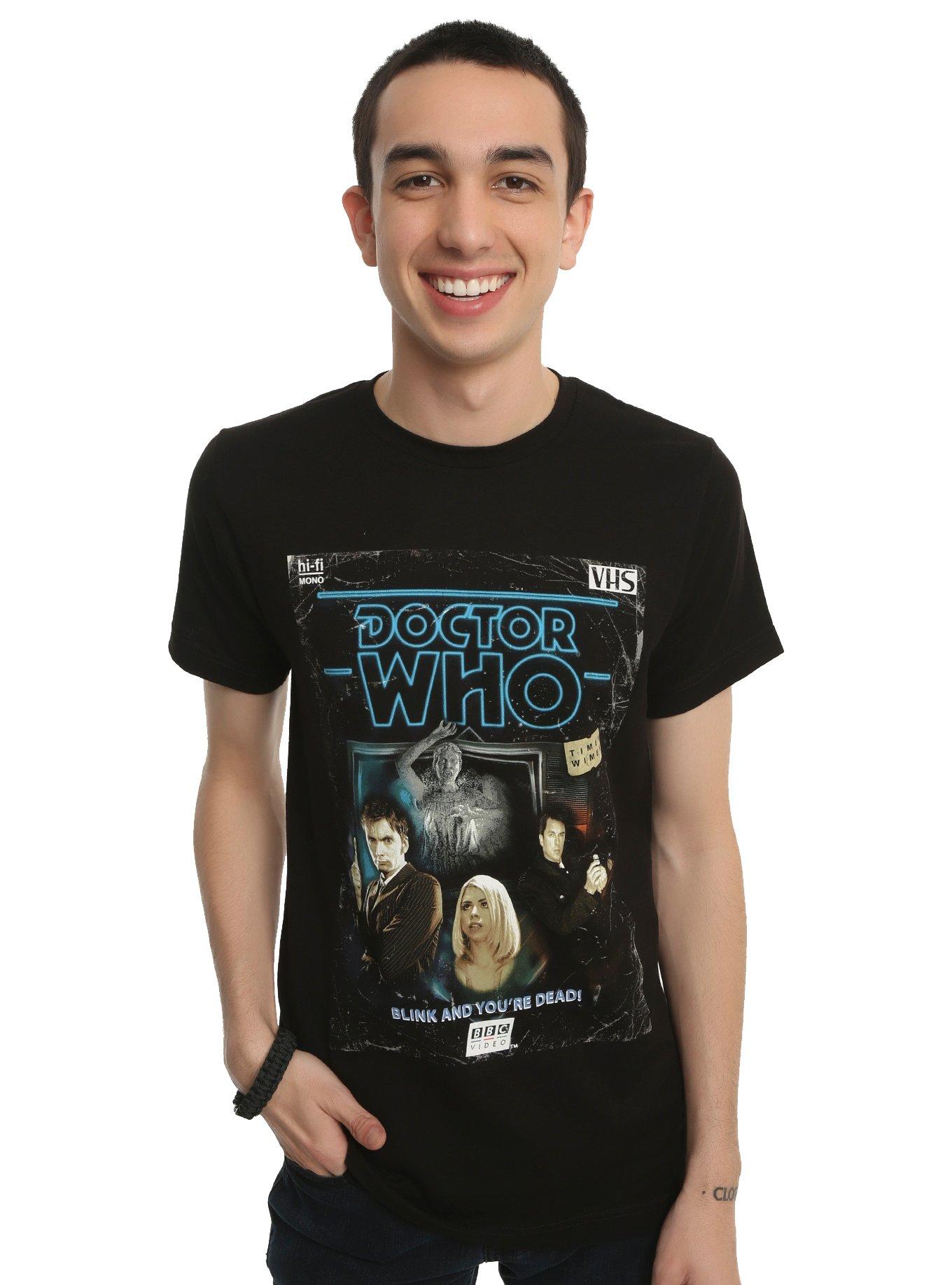 Doctor Who Blink And You're Dead Retro VHS T-Shirt, , alternate