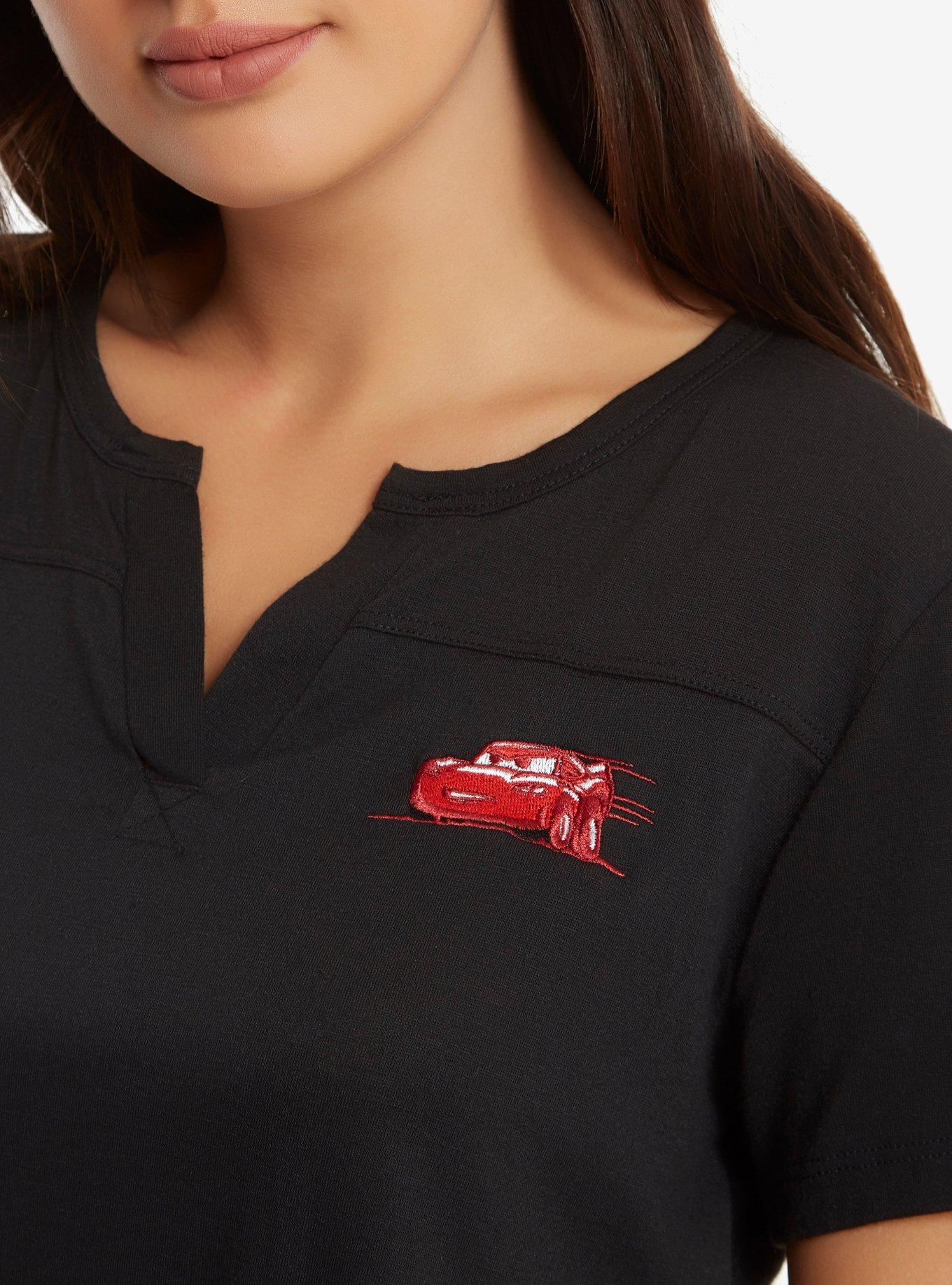 Disney Pixar Cars Lightning McQueen Embroidered Womens Top, , alternate