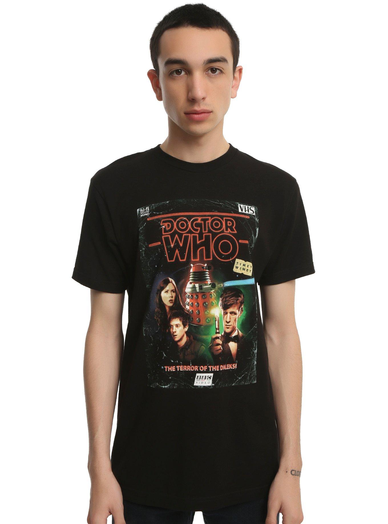 Doctor Who Terror Of The Daleks Retro VHS T-Shirt, , alternate