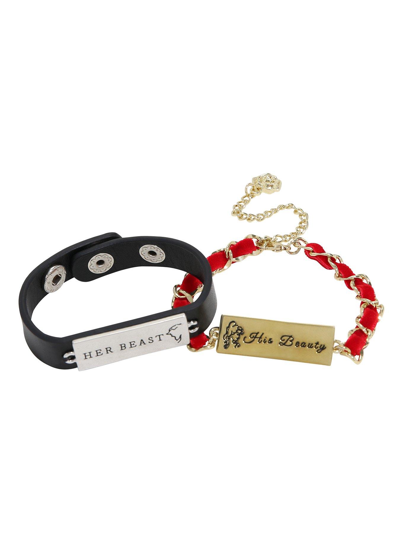 Disney Beauty And The Beast His & Her Bracelet Set, , alternate