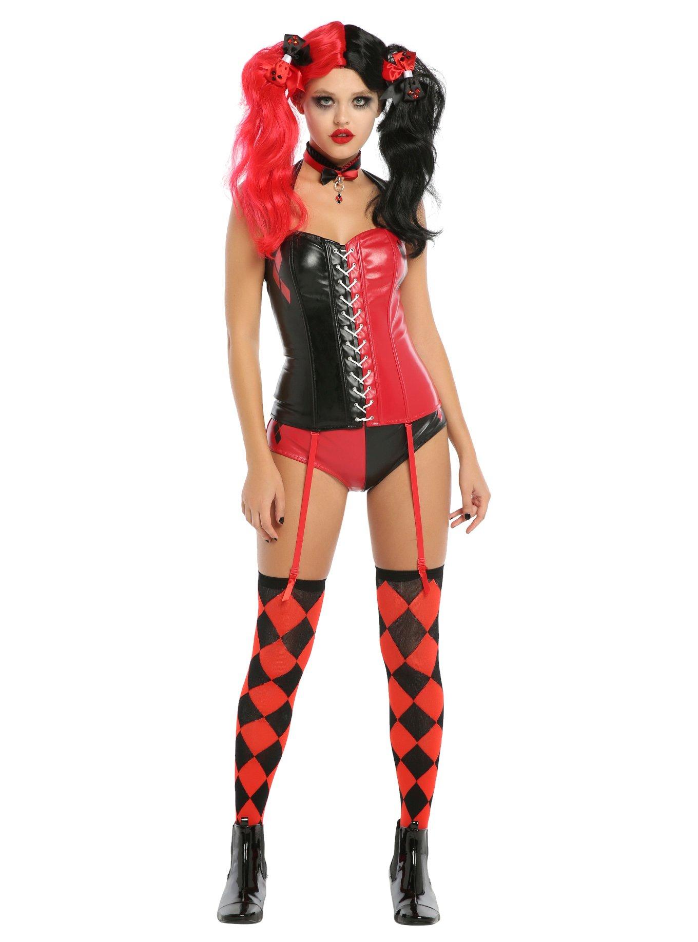 DC Comics Harley Quinn Lace-Up Corset, , alternate