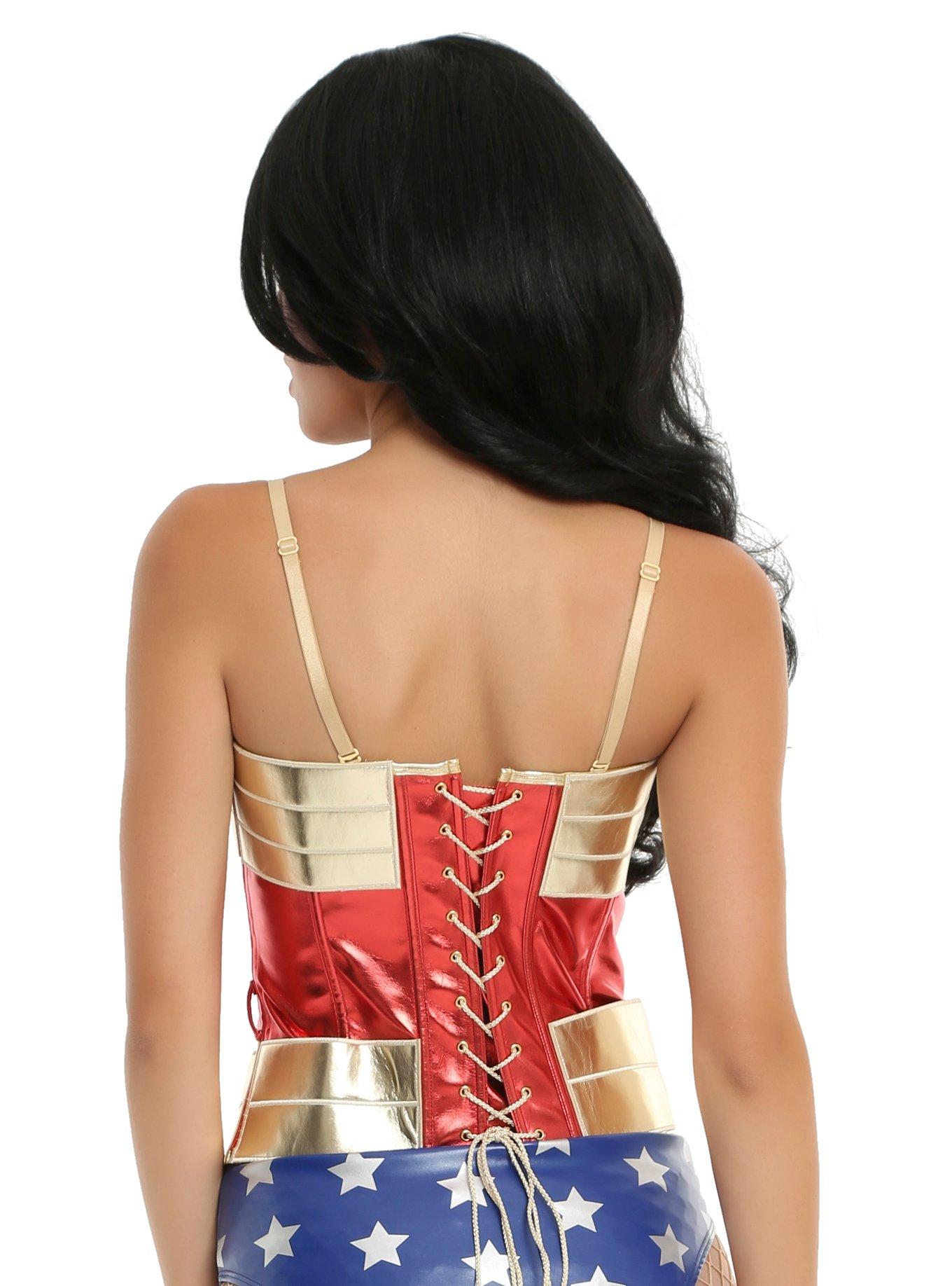 DC Comics Wonder Woman Lace-Up Corset, , alternate