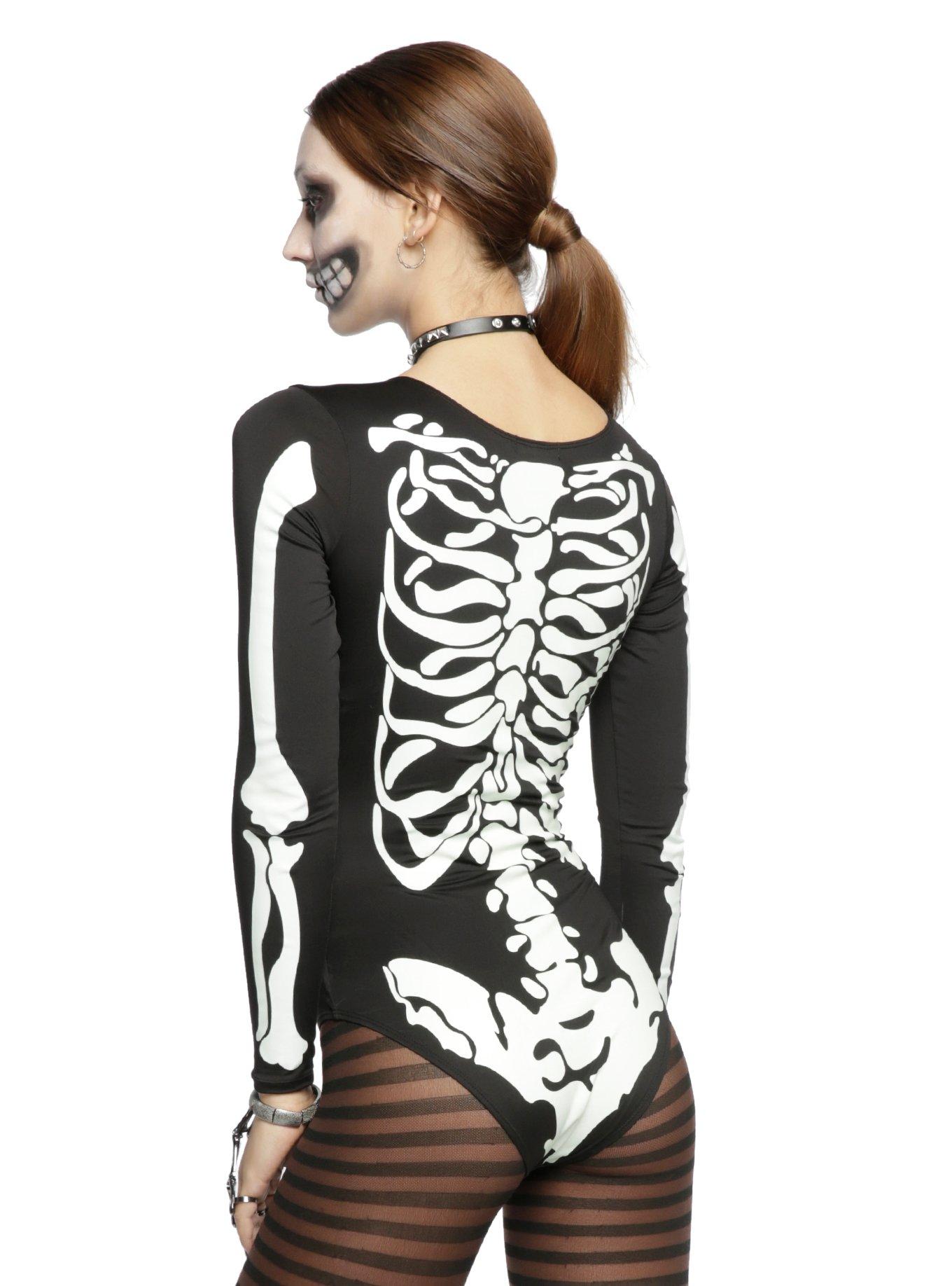 Skeleton Glow-In-The-Dark Bodysuit, , alternate