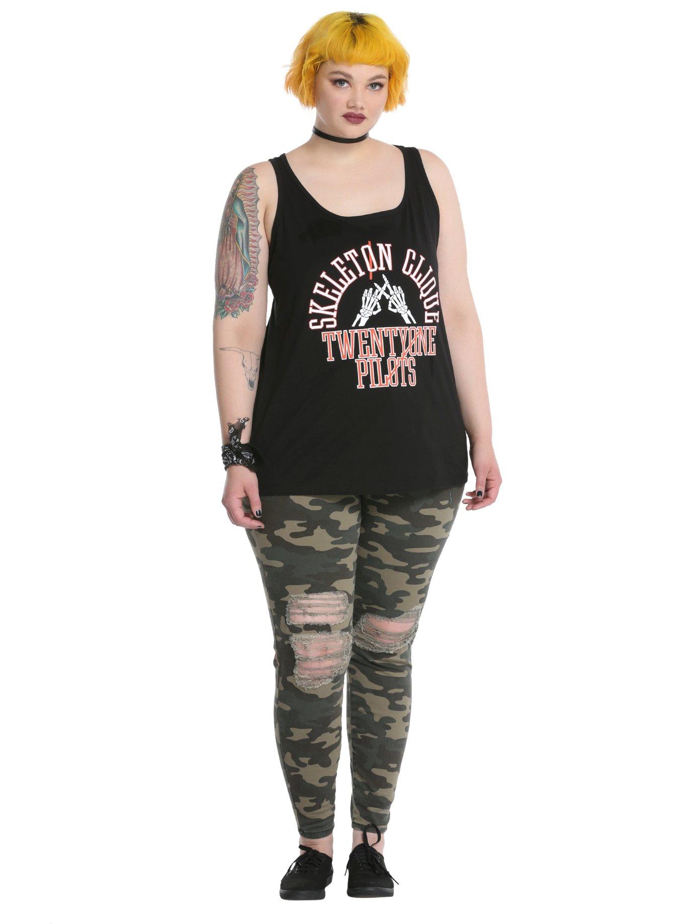 Twenty One Pilots Skeleton Clique Girls Tank Top Plus Size, , alternate