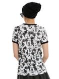 Disney Mickey Mouse Face Girls Ringer T-Shirt, , alternate