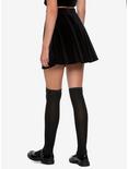 Velvet Skater Pocket Skirt, BLACK, alternate