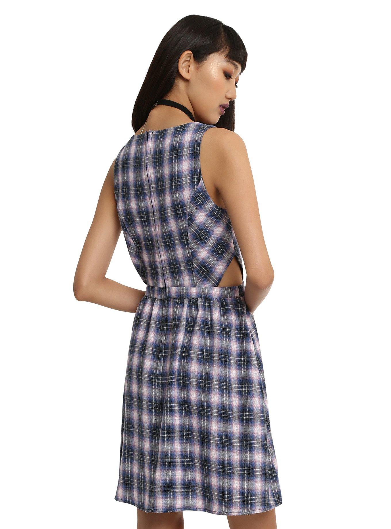 Plaid Skater Dress, , alternate