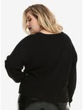 Black Grommet Girls Sweater Plus Size, , alternate