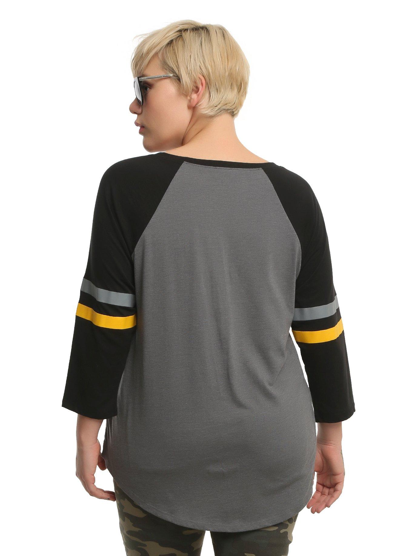 Harry Potter Hufflepuff Quidditch Girls Raglan Plus Size, , alternate