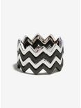 Twin Peaks ZigZag Stacking Silver Ring Set - BoxLunch Exclusive, , alternate