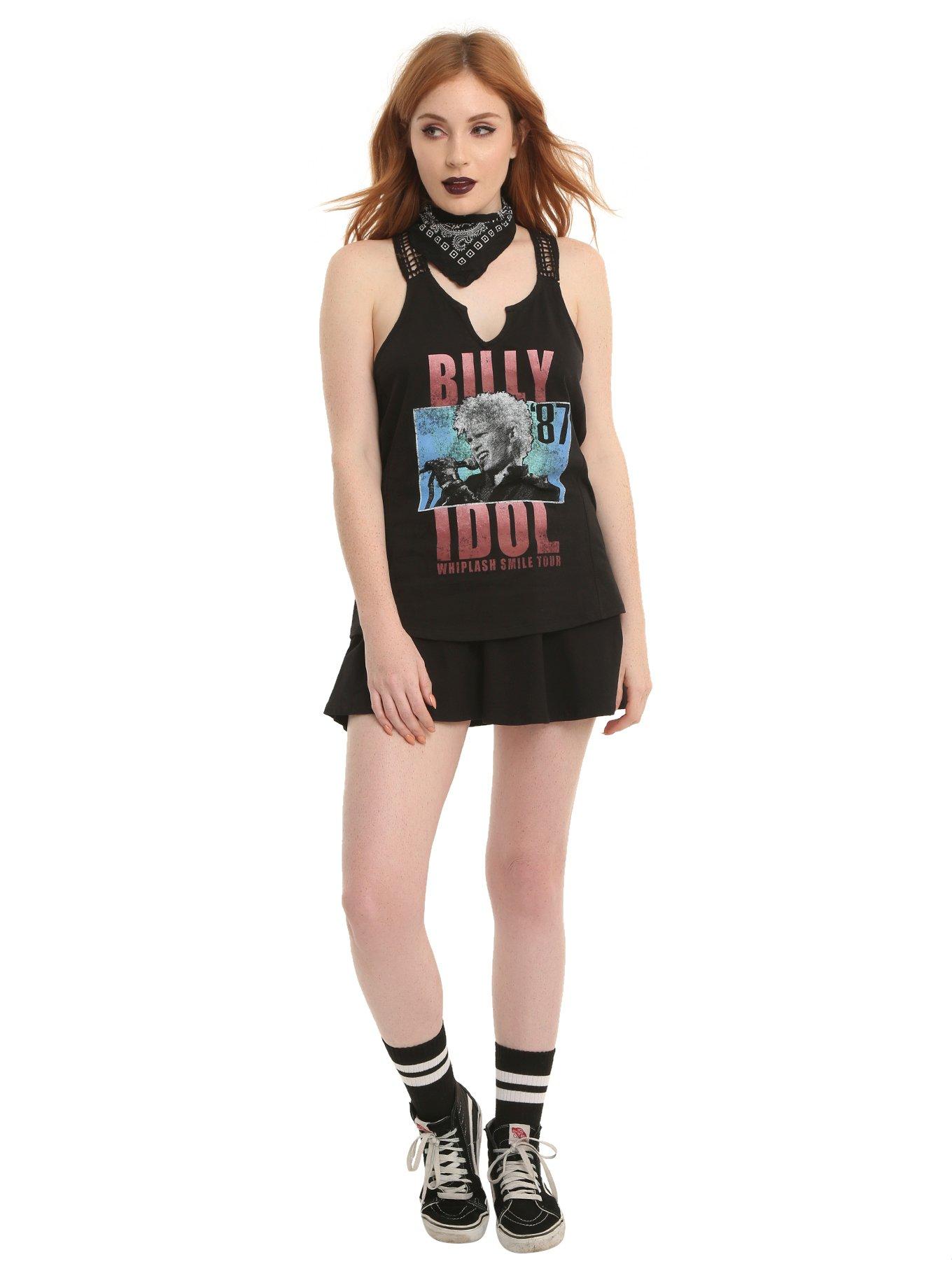 Billy Idol Crochet Back Girls Tank Top, , alternate